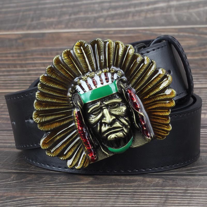 Designer Vibe Vintage Belt Riveted Belts Menswear Accessories Size ONE SIZE - 1 Thumbnail