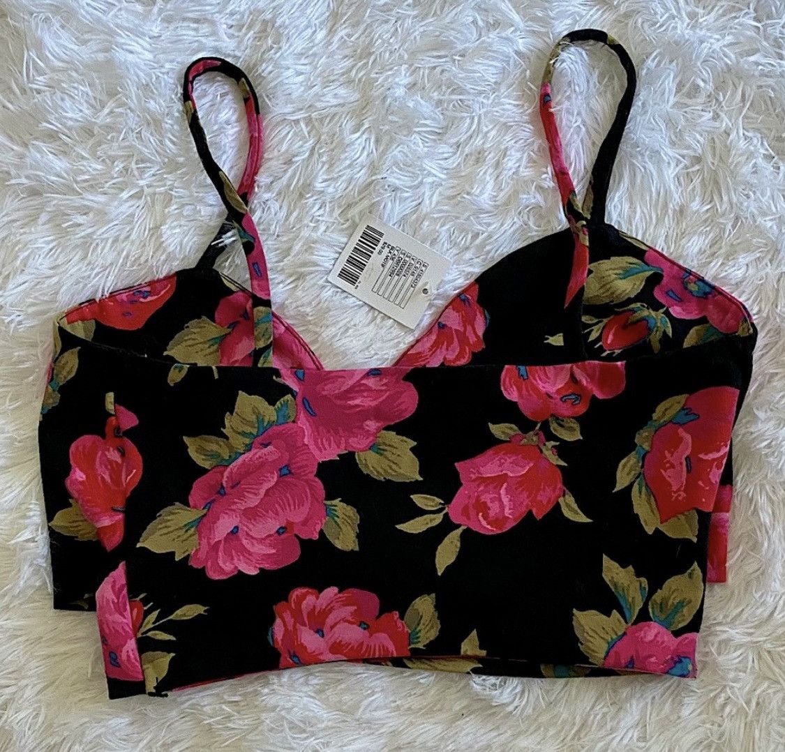 Other KIMCHI FLORAL PRINT CROP TOP CAMI TANK Size M / US 6-8 / IT 42-44 - 6 Thumbnail
