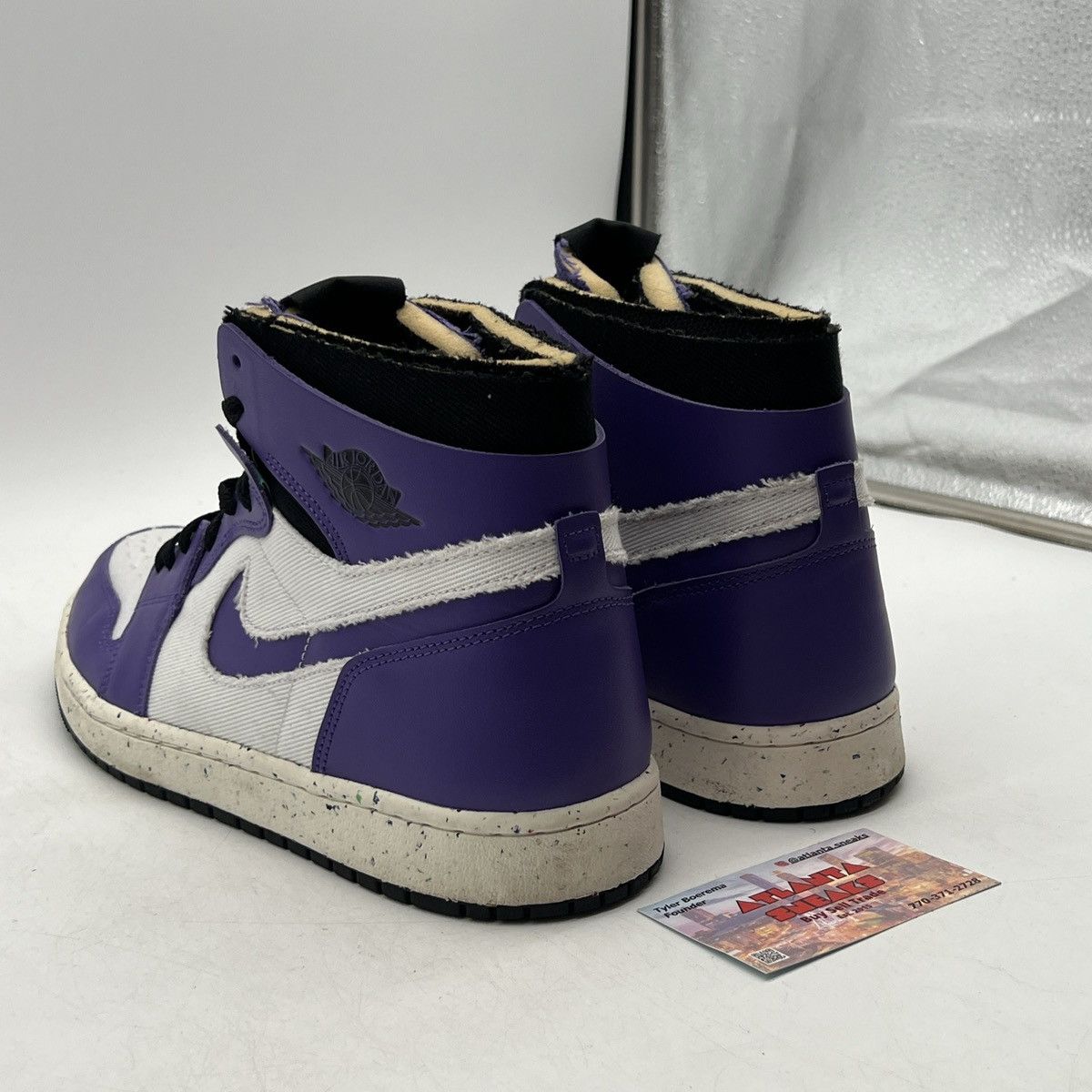 Nike Air Jordan 1 high zoom crater purple Size US 11 / EU 44 - 4 Thumbnail