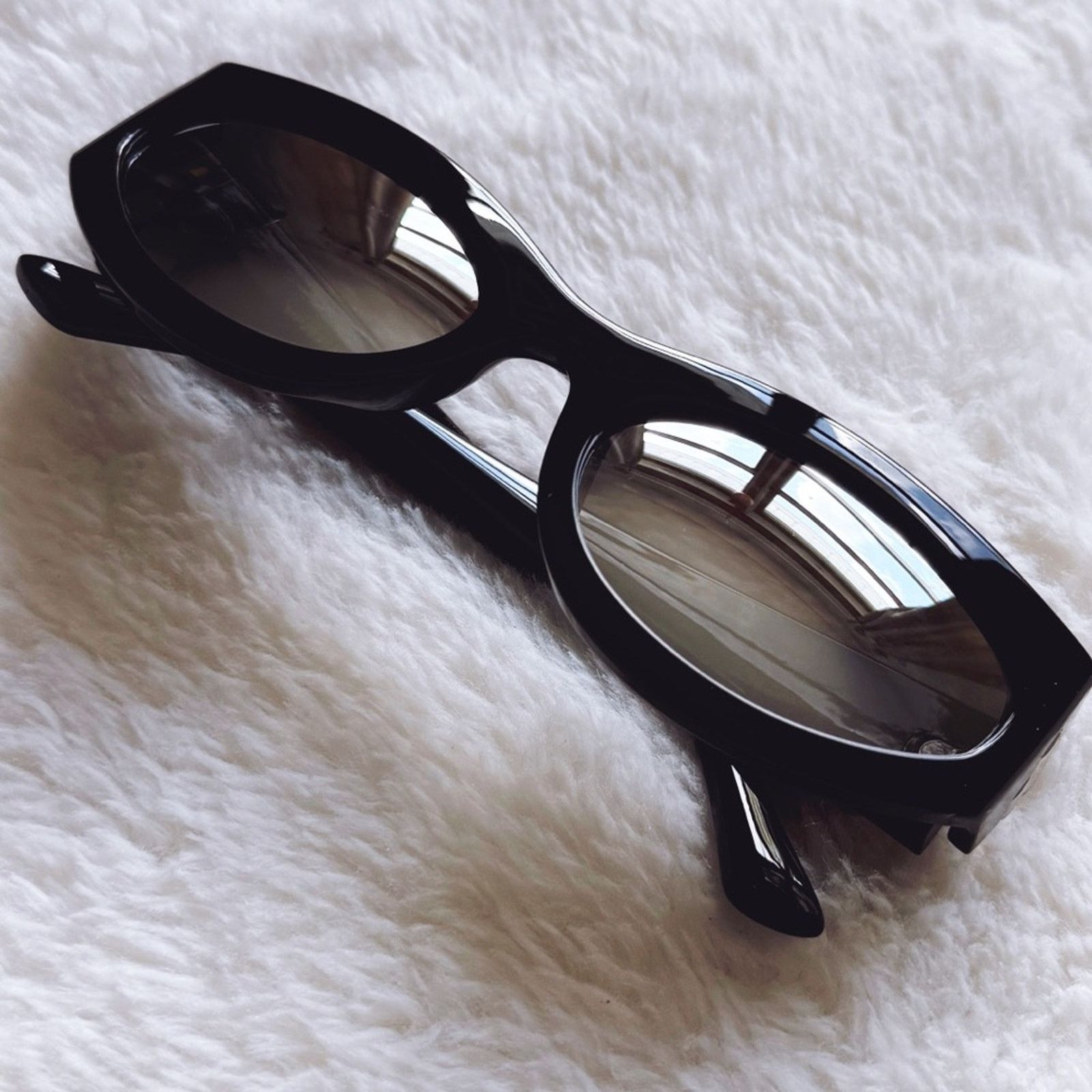 Other Francis Mirrored Black Cat-Eye Sunglasses Size ONE SIZE - 3 Thumbnail