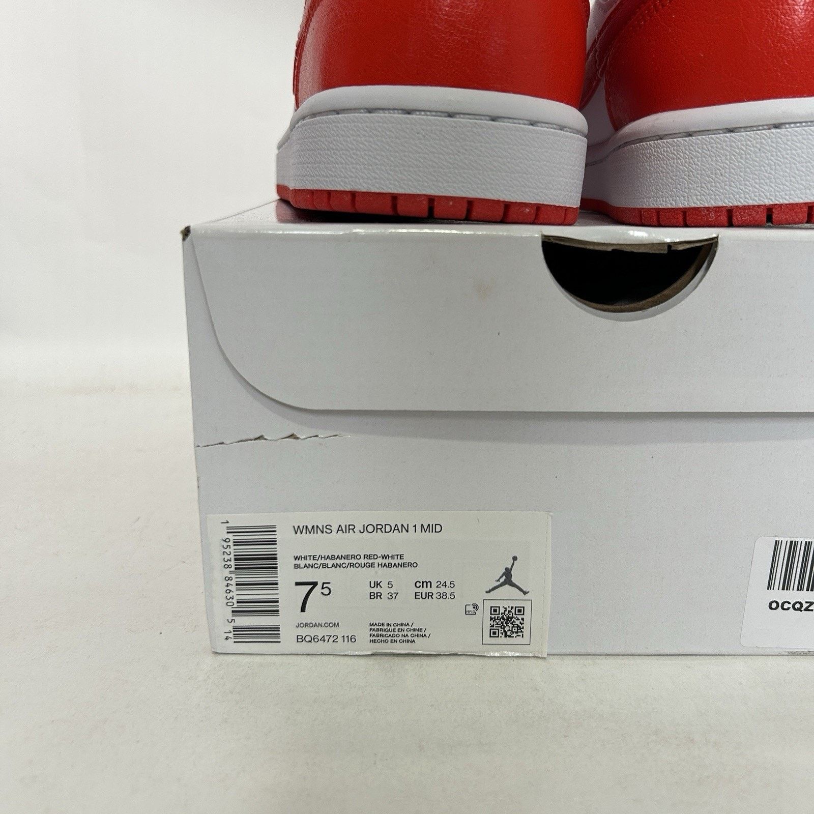 Nike Nike Air Jordan 1 Mid WMNS “Habanero Red” BQ6472-116 Size US 7.5 / IT 37.5 - 5 Thumbnail