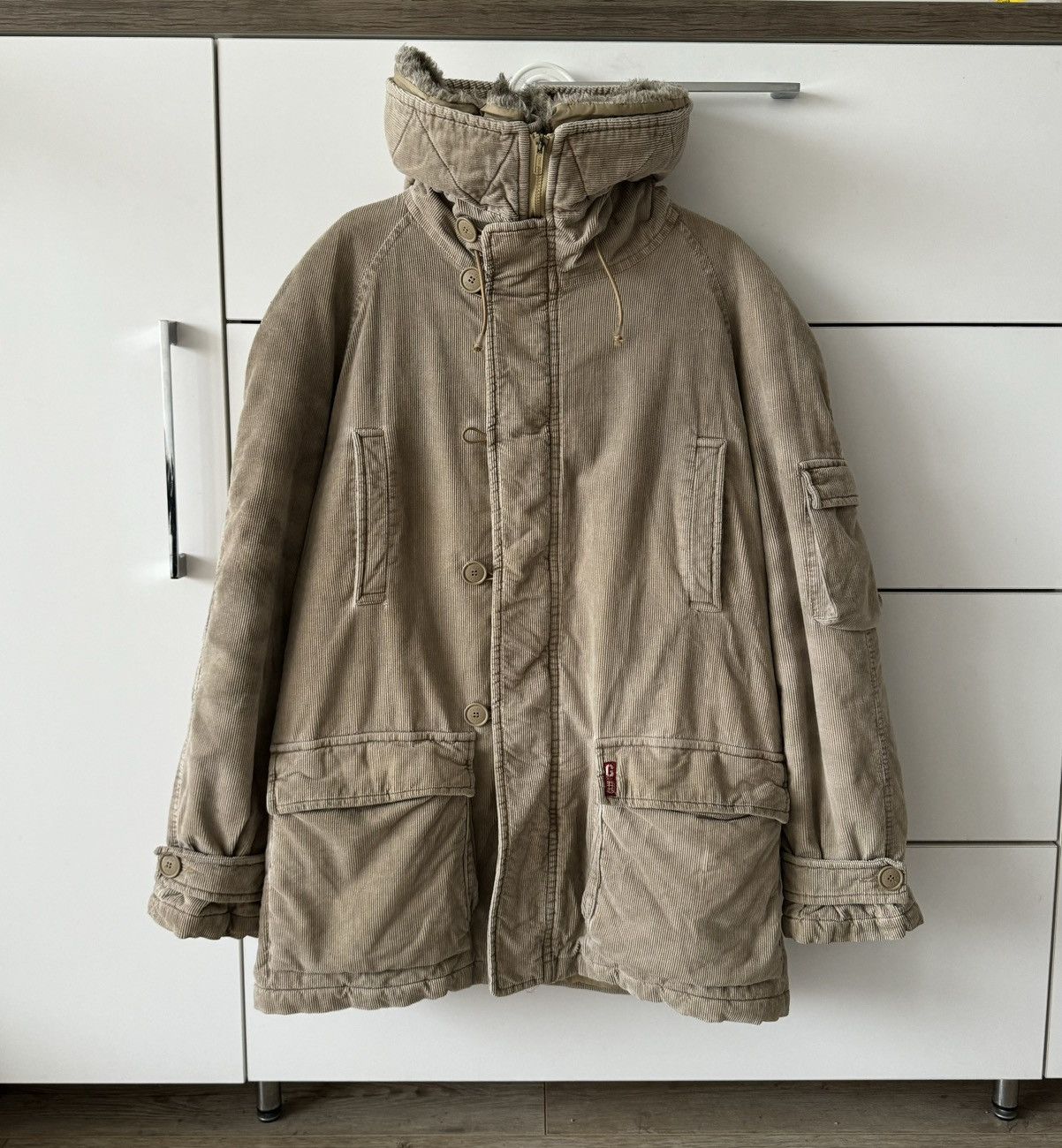 Guess Guess Jeans Vintage Corduroy Short Parka Jacket Size US L / EU 52-54 / 3 - 2 Thumbnail