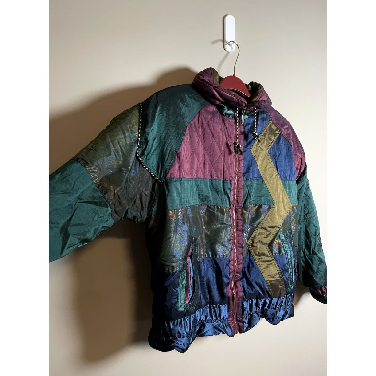 Vintage VINTAGE British Mist Jacket Womens L Women Size Purple Green Puffer E574 Size L / US 10 / IT 46 - 2 Thumbnail