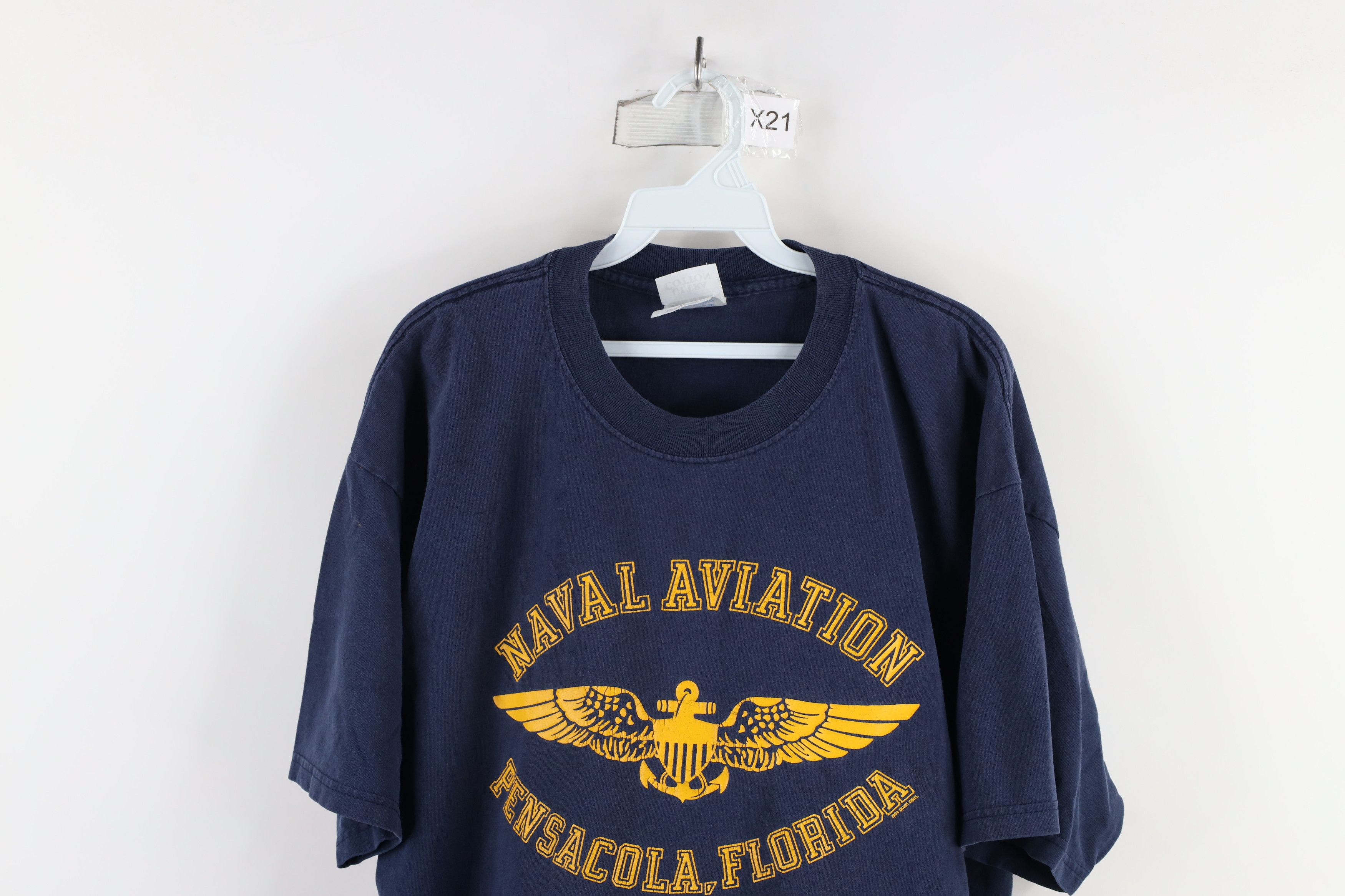 Vintage Vintage 90s Out Naval Aviation Pensacola Florida T-Shirt Size US XL / EU 56 / 4 - 2 Thumbnail