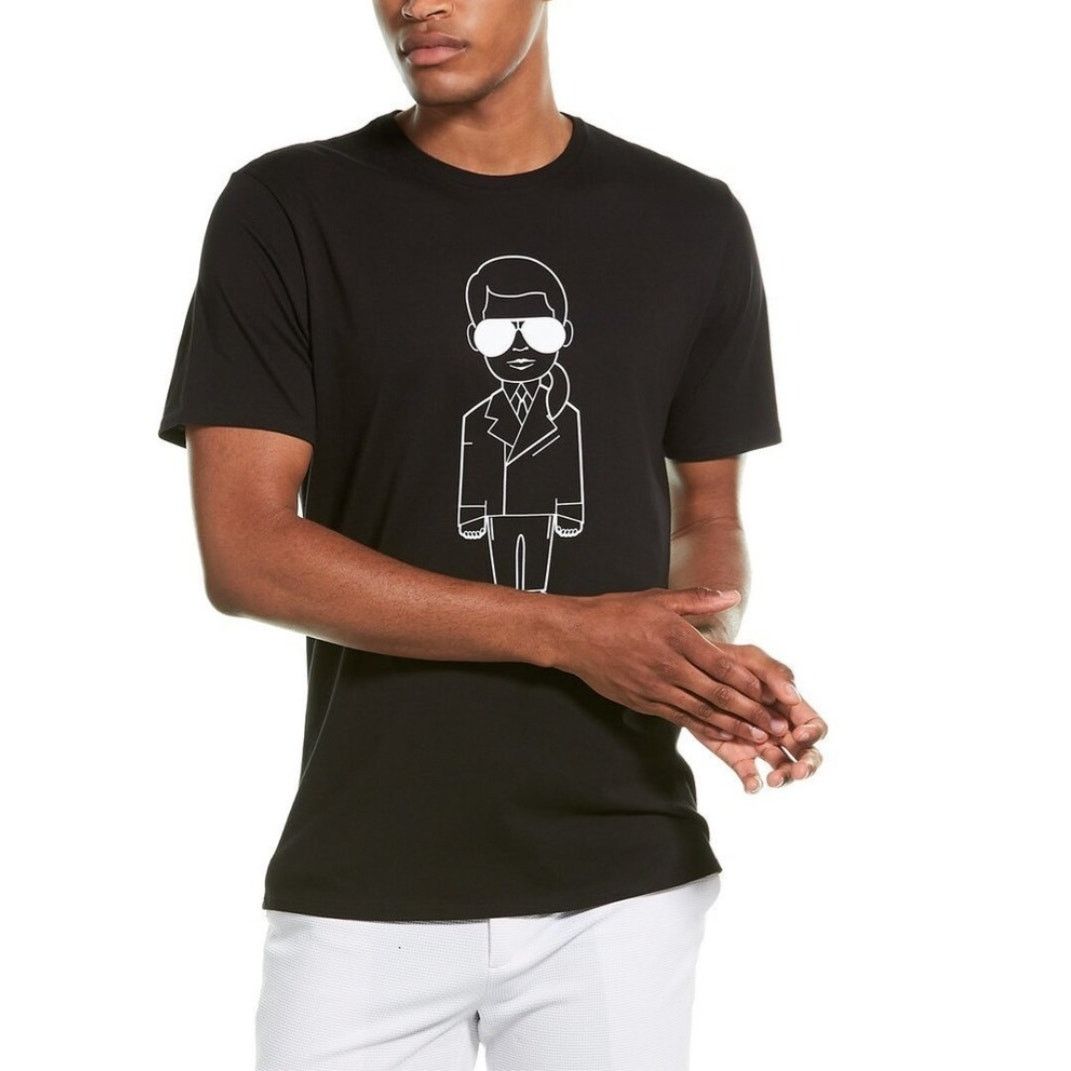 Karl Lagerfeld Karl Lagerfeld Graphic Portrait Black T-shirt Graphic XXL Size US XXL / EU 58 / 5 - 1 Thumbnail