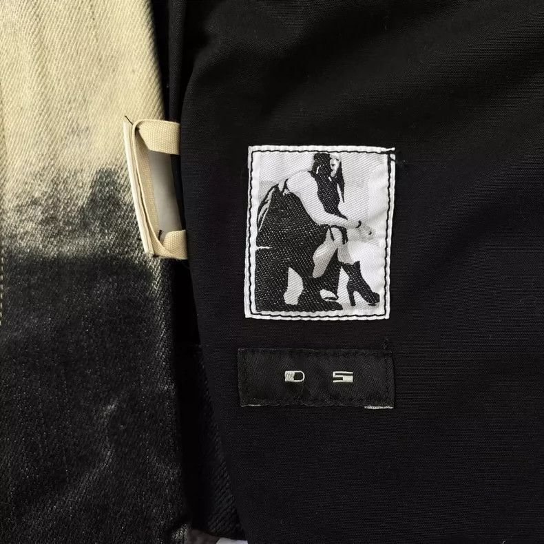 Rick Owens Rick owens Denim paneled waxed lapel cropped jacket Size US S / EU 44-46 / 1 - 7 Thumbnail