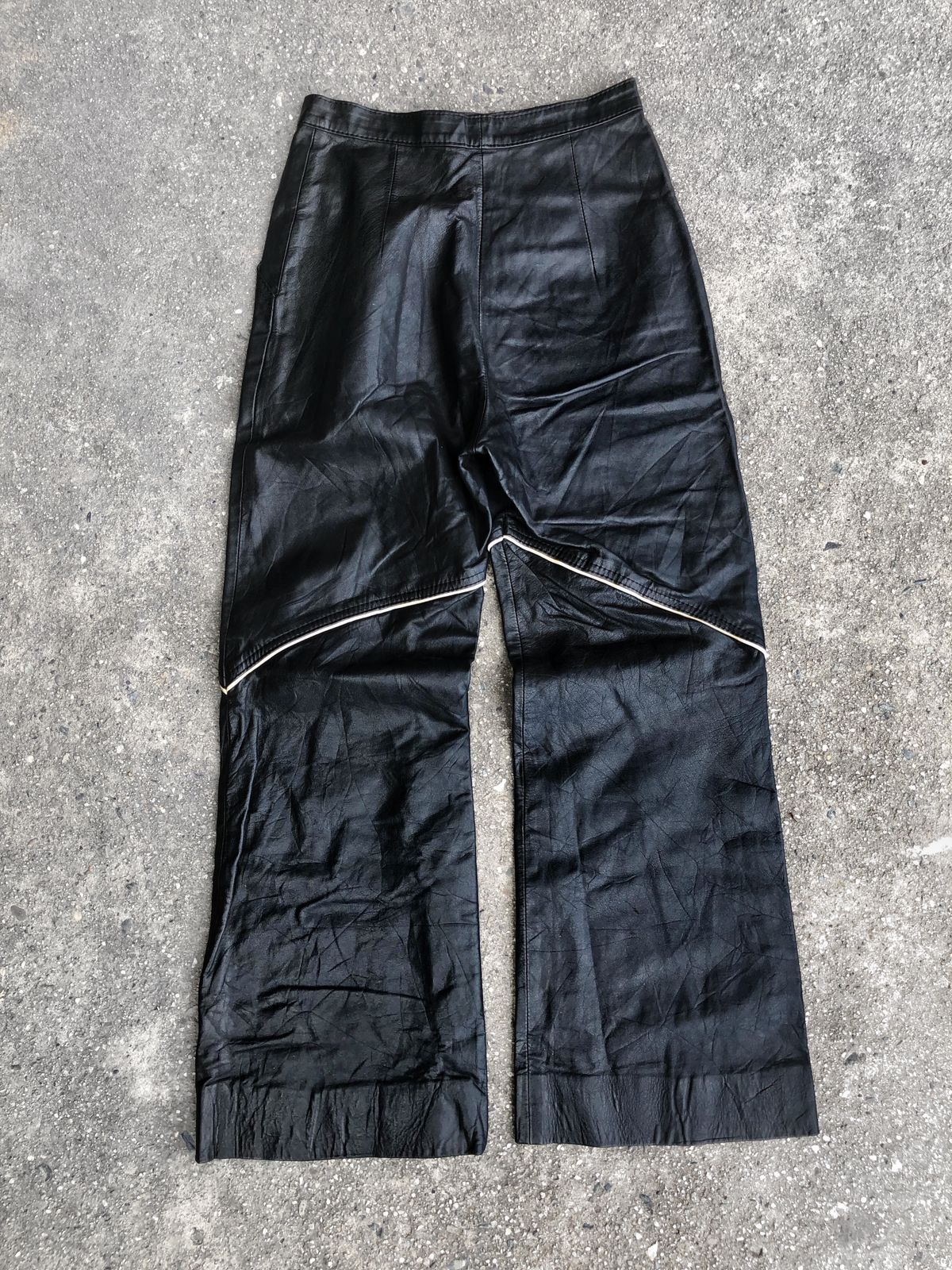 Hysteric Glamour × If Six Was Nine × Le Grande Bleu (L.G.B.) Rider Flared Leather Pants Size US 27 - 2 Thumbnail