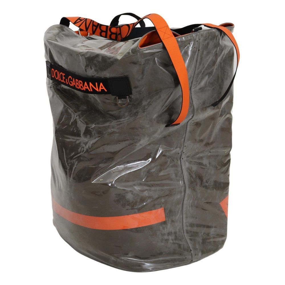 Dolce & Gabbana Dolce & Gabbana Cotton Men Large Fabric Green Shopping Tote Size ONE SIZE - 2 Thumbnail