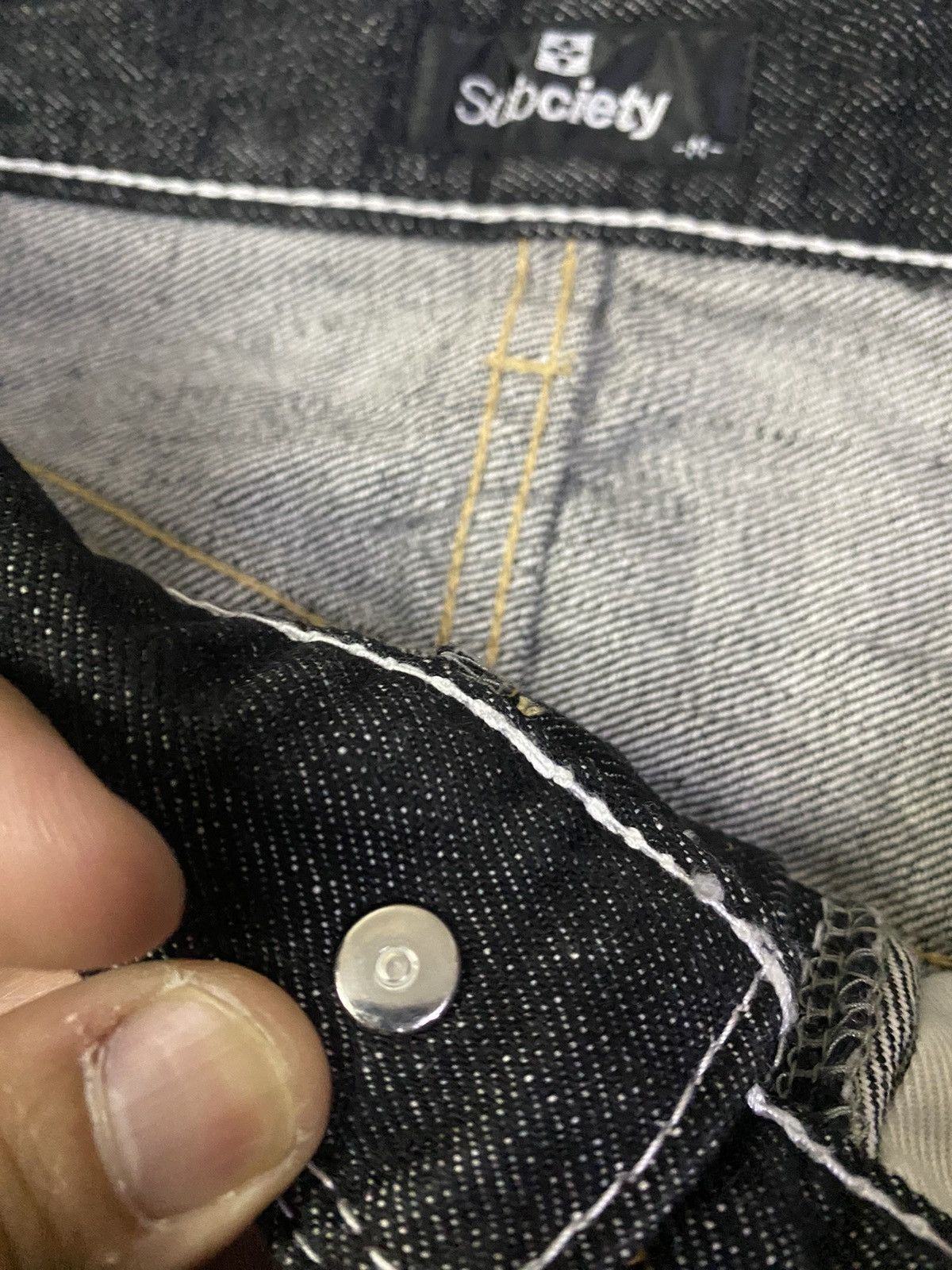 Japanese Brand Black Subciety Straight Denim Jeans Size US 32 / EU 48 - 16 Thumbnail