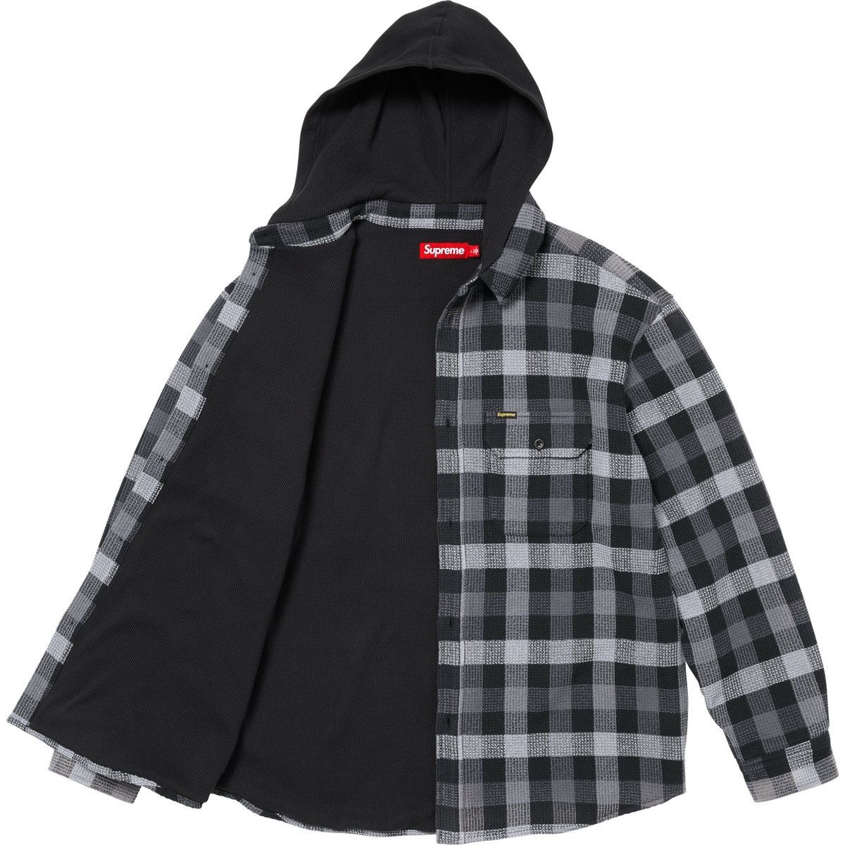 Supreme Supreme Waffle Plaid Hooded Shirt Size US XL / EU 56 / 4 - 2 Thumbnail