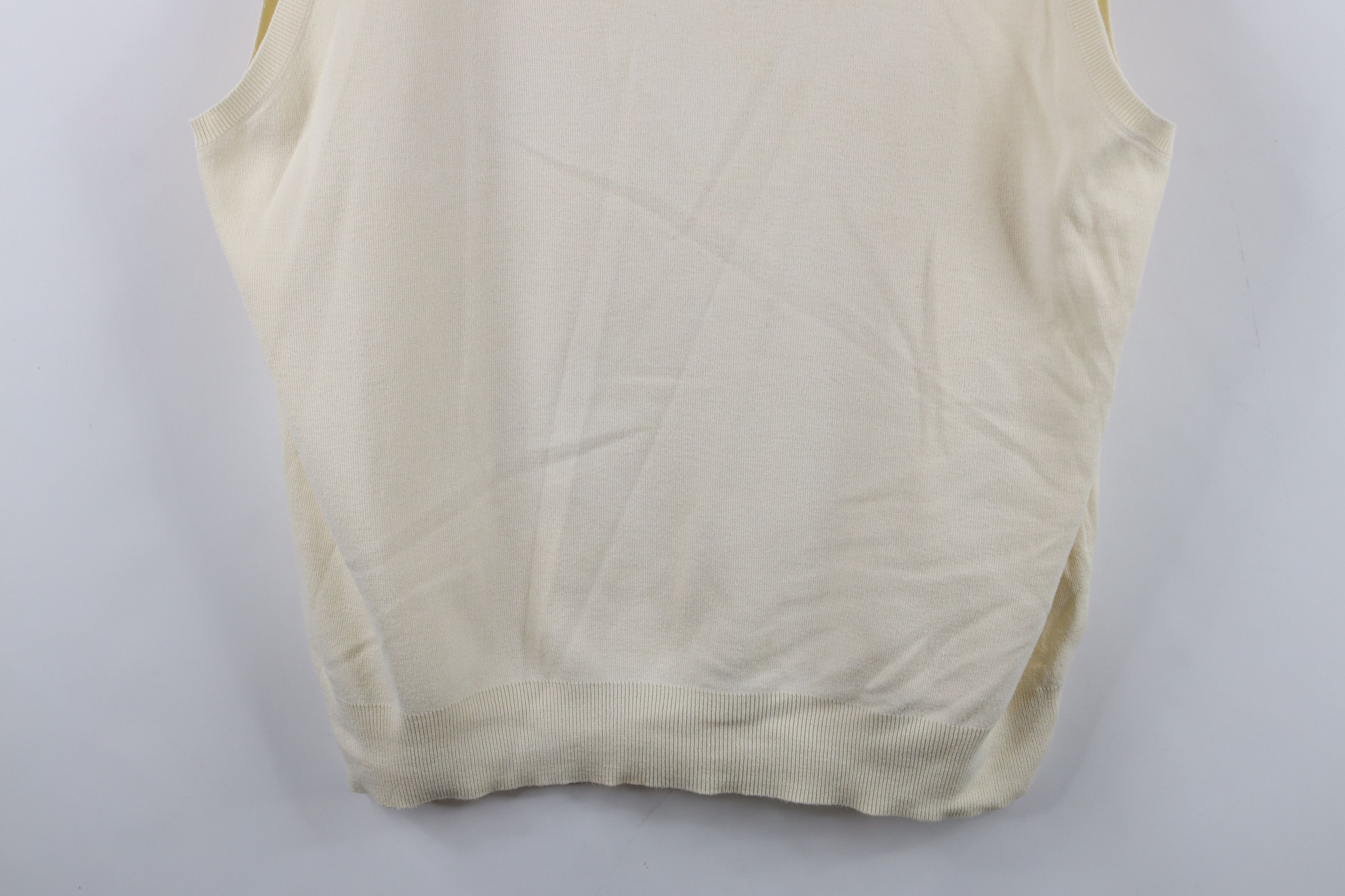 Ralph Lauren Vintage Ralph Lauren Cotton Ribbed Knit Sweater Vest Cream Size US XXL / EU 58 / 5 - 3 Thumbnail