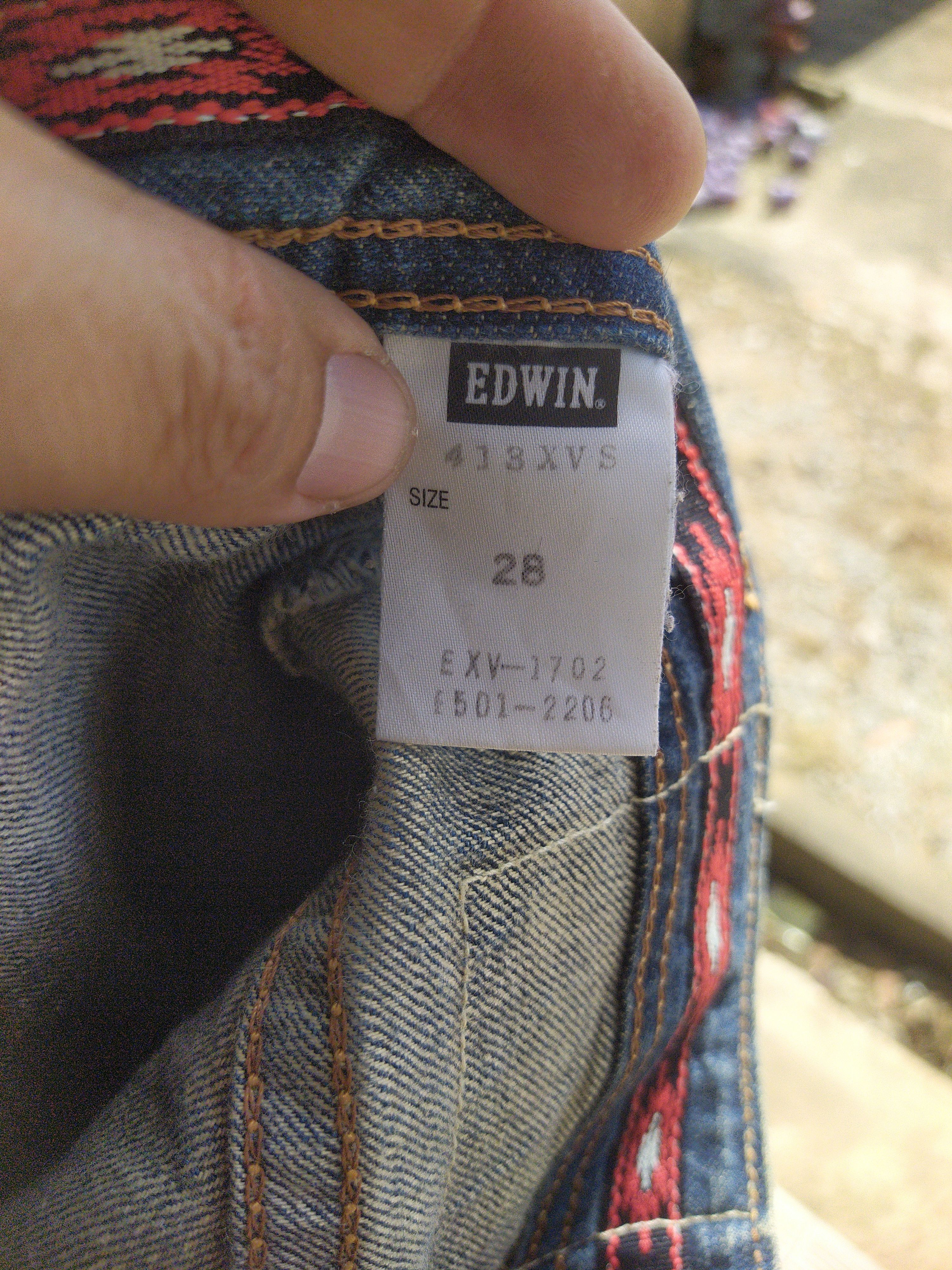 Edwin EDWIN XV "Exclusive Vintage" Distressed Wester Jeans Size US 31 - 12 Thumbnail