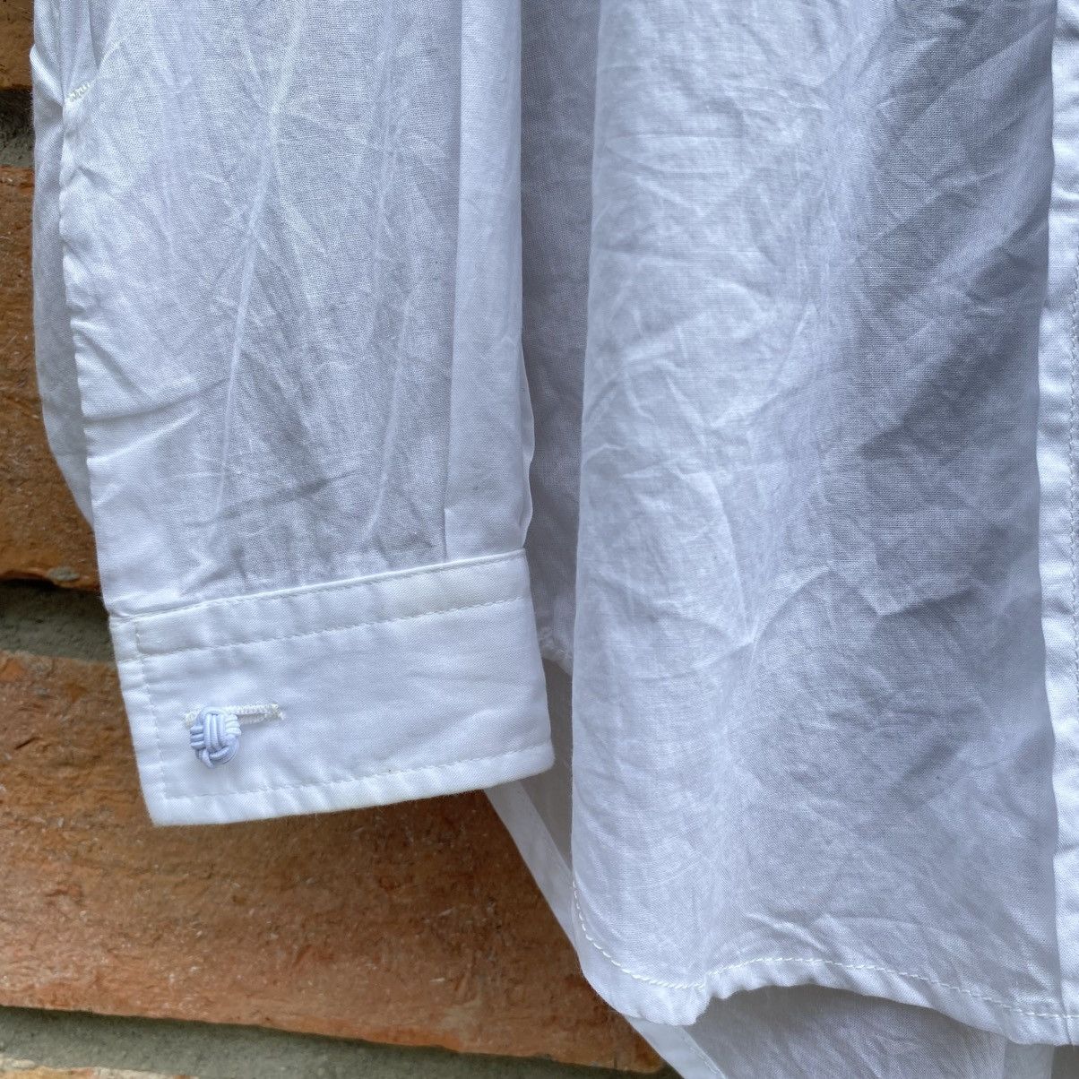 Zucca Zucca White Fitted Button-Up Shirt Size XS / US 0-2 / IT 36-38 - 5 Thumbnail