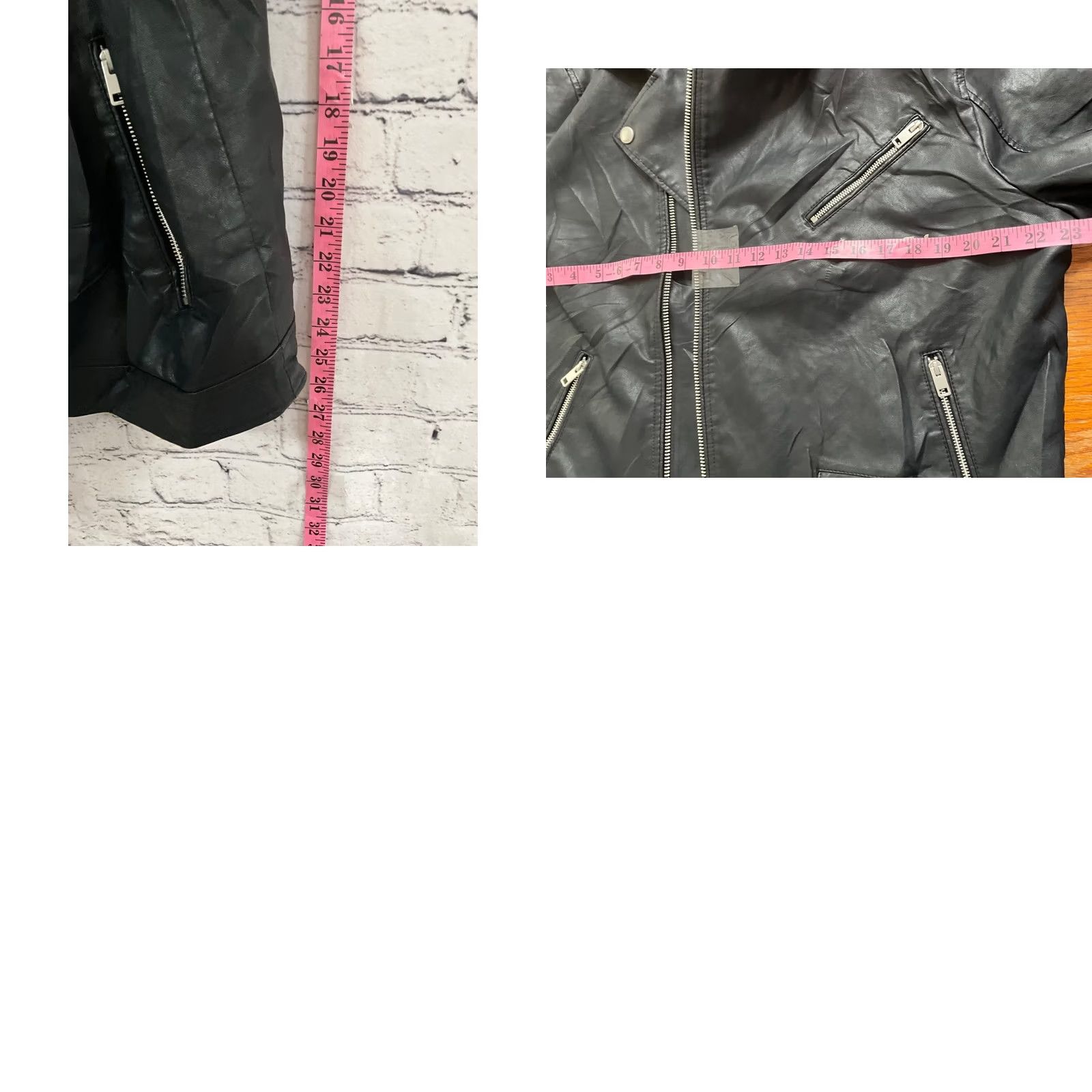 Express Express Women's Jacket Black Faux Leather Zip Front Lined Biker Style Small/Medium? L Size L / US 10 / IT 46 - 8 Thumbnail