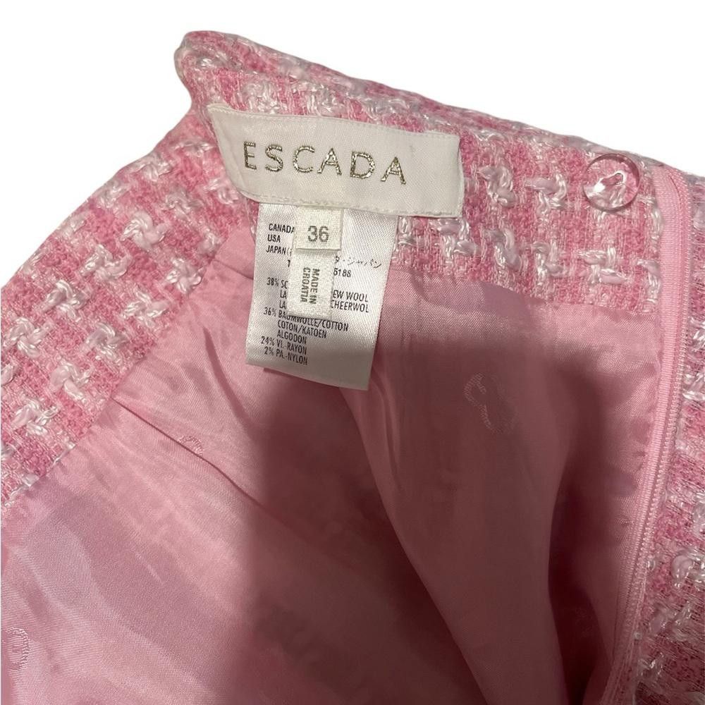 Escada Escada Pink Tweed Skirt size 36 Size 30" / US 8 / IT 44 - 4 Thumbnail