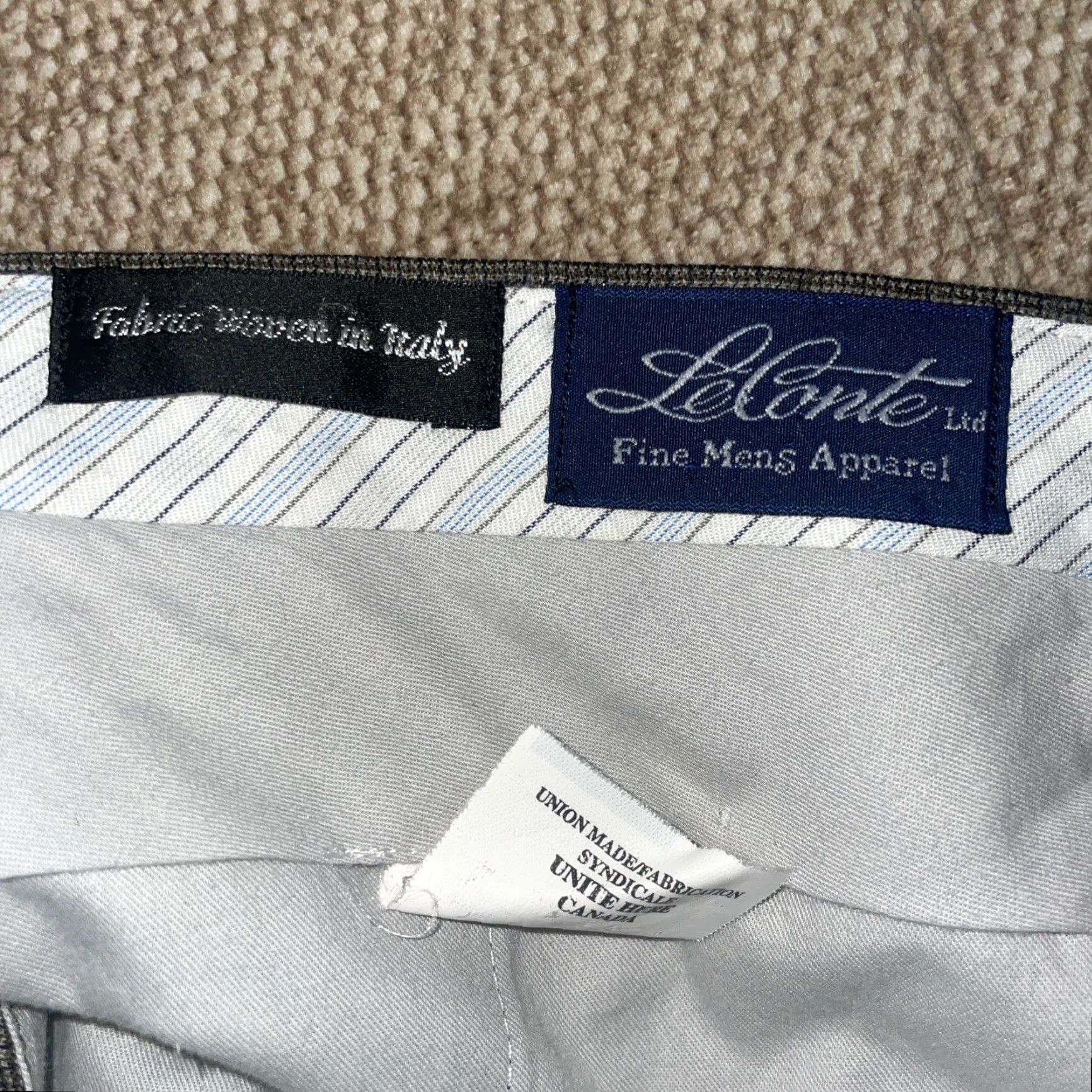 Jack Victor JACK VICTOR Gray Cuffed Dress Pants 100% Wool Mens 35x30 Size US 35 - 6 Thumbnail