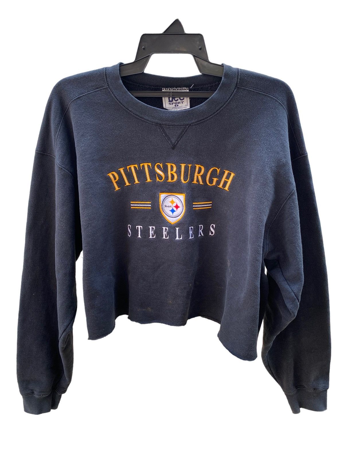 NFL Vintage 90s Pittsburgh Steelers Crop Sweatshirt Size US XL / EU 56 / 4 - 1 Thumbnail