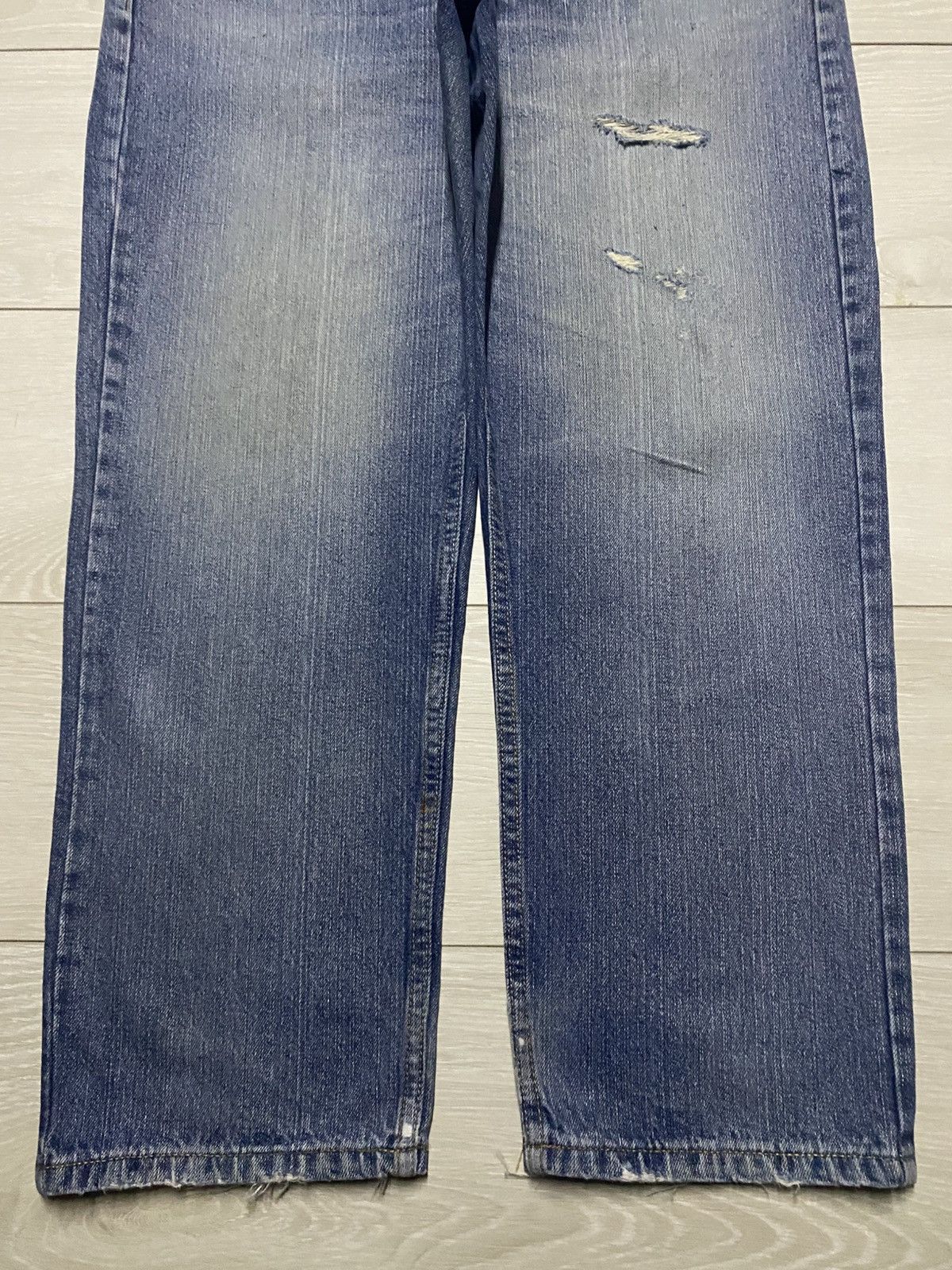Japanese Brand Vintage Rapidly Embroidery Logo Faded Wash Taperred Leg Jean Size US 33 - 5 Thumbnail