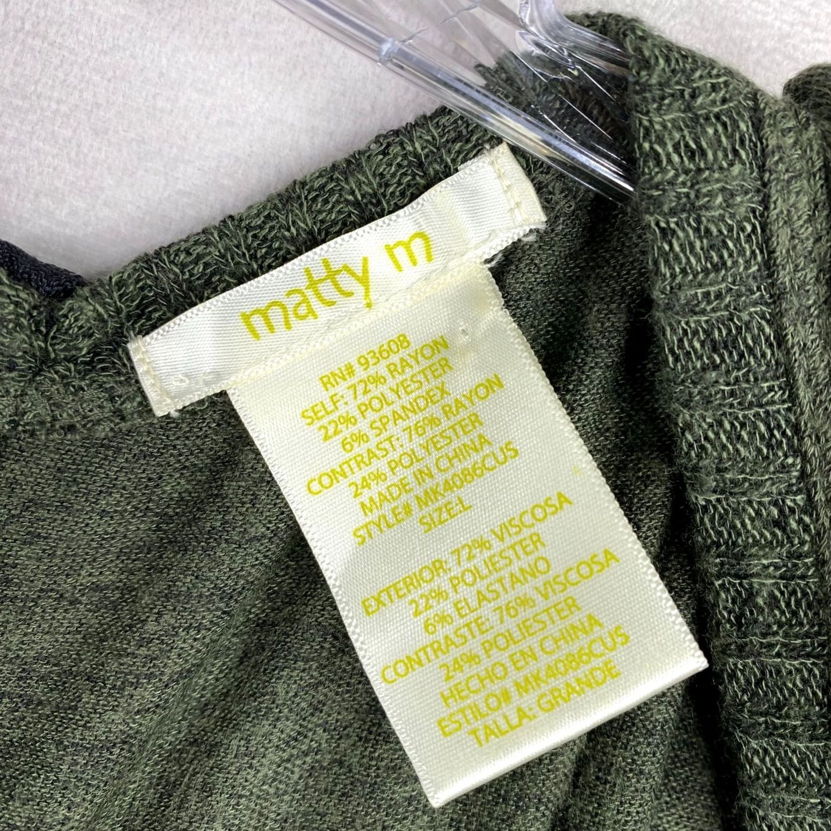 Vintage Matty M Shirt Womens L Green Short Cap Sleeve Pullover Back Tunic Top Size L / US 10 / IT 46 - 3 Thumbnail