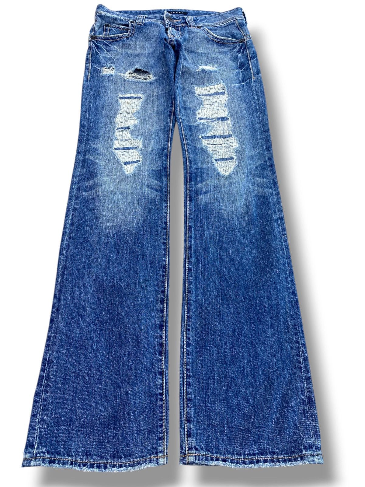 Japanese Brand Ripped Patch Style Loose Jeans