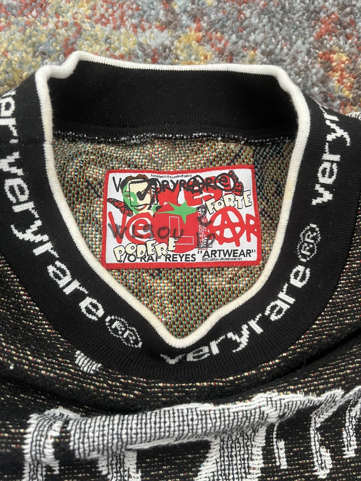 Other VERYRARE™ "Die Lit" Jacquard Crewneck woven sweater Rap Size US XL / EU 56 / 4 - 3 Thumbnail