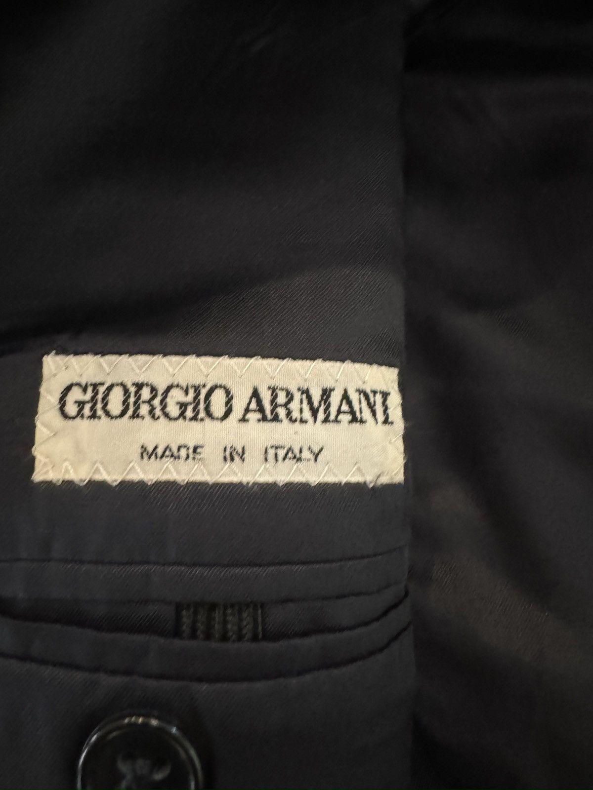 Giorgio Armani × Vintage Giorgio Armani Made in Italy Jacket in Midnight Navy 39R Size 38R - 9 Thumbnail