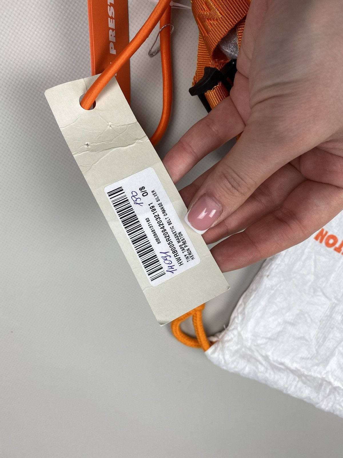 Heron Preston BNWT! Heron Preston Tiny Tape Magnetic Belt one size orange Size ONE SIZE - 5 Thumbnail