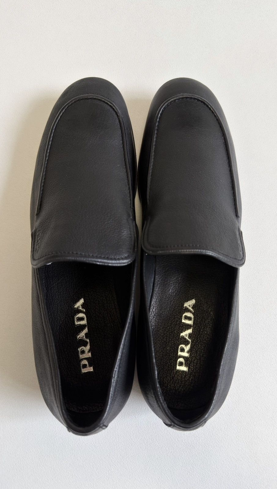 Prada Mid 2000s Black Leather Loafers Size US 9 / EU 42 - 14 Thumbnail