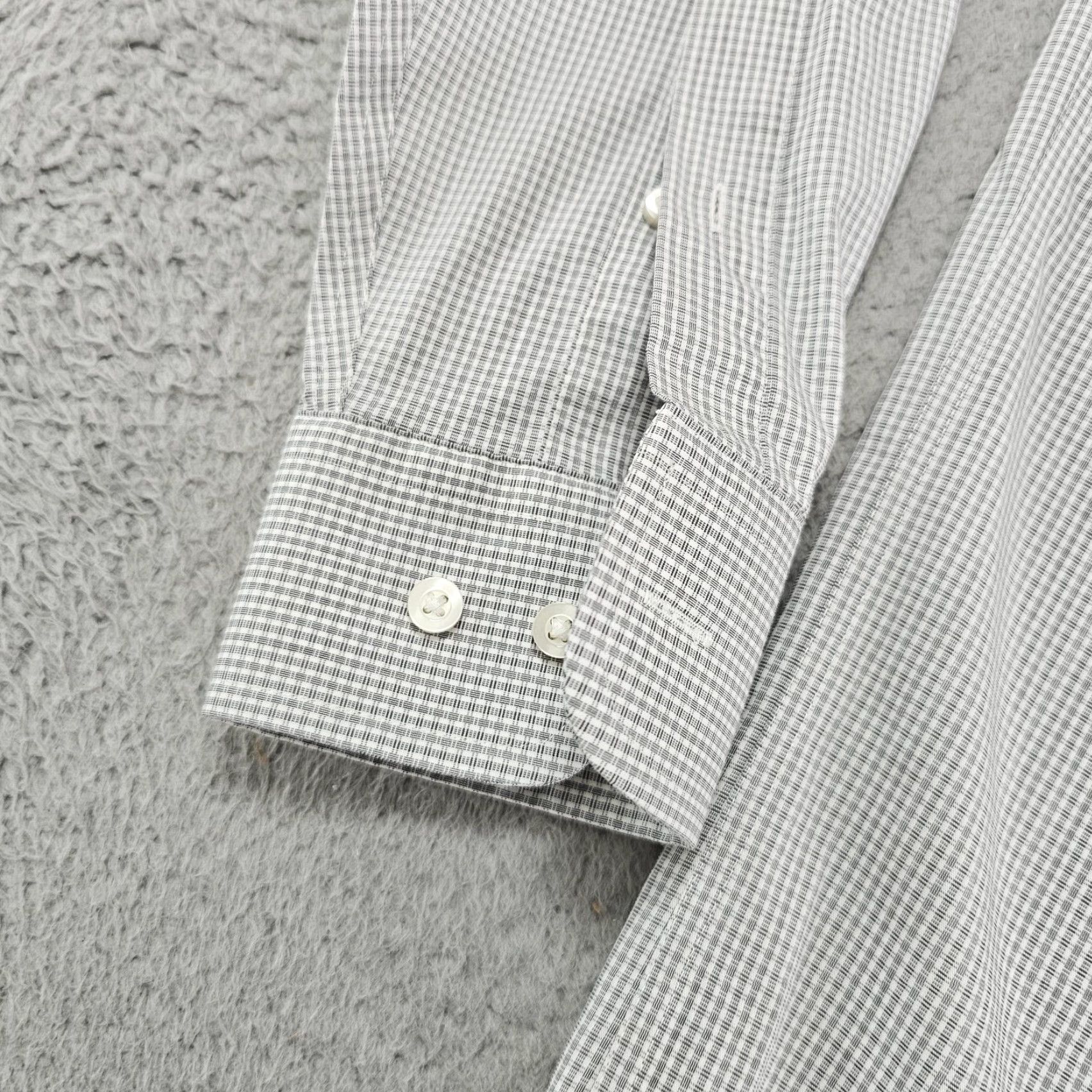 Stafford Stafford Shirt Mens Small Gray Check Button Down Long Sleeve Regular Size US S / EU 44-46 / 1 - 4 Thumbnail
