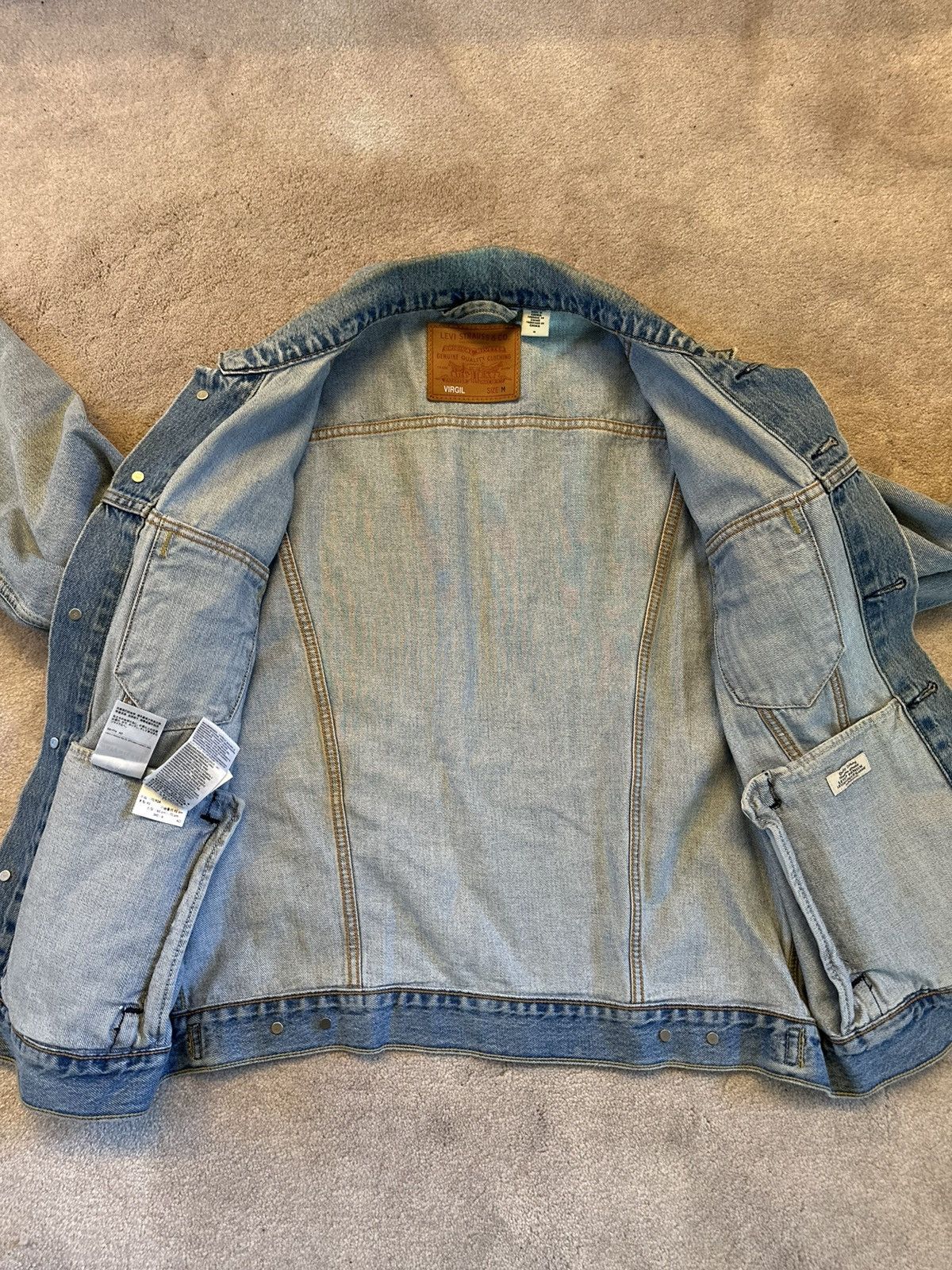 Levi's Levi’s Premium Big E Denim Trucker Jacket Light Wash Virgil Size US M / EU 48-50 / 2 - 4 Thumbnail