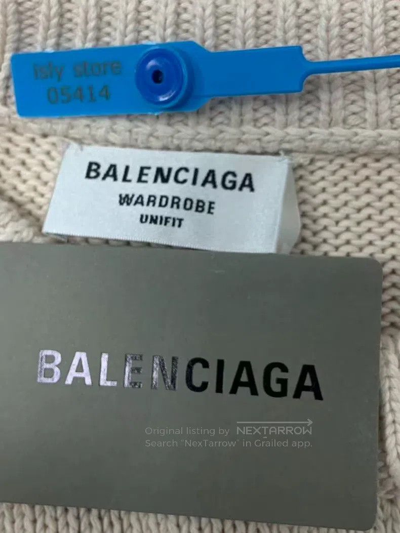 Balenciaga Balenciaga Solid Color Embroidered Long Sleeve Sweater in Size US M / EU 48-50 / 2 - 4 Thumbnail