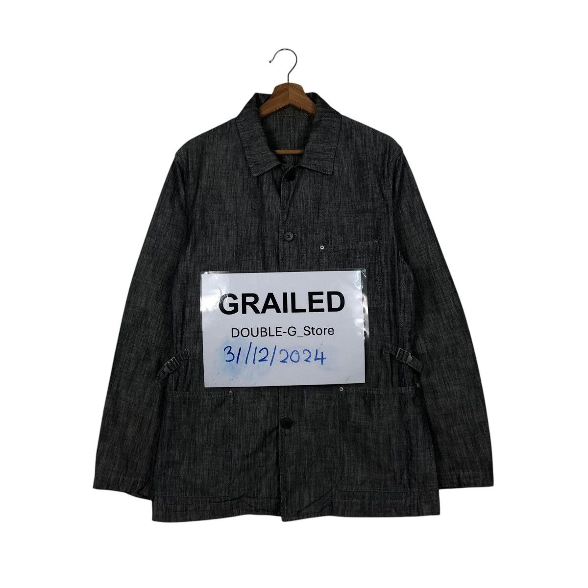 Tete Homme 📌Vintage Chore Worker Jacket Tete Homme Rich Grey Size US L / EU 52-54 / 3 - 1 Thumbnail
