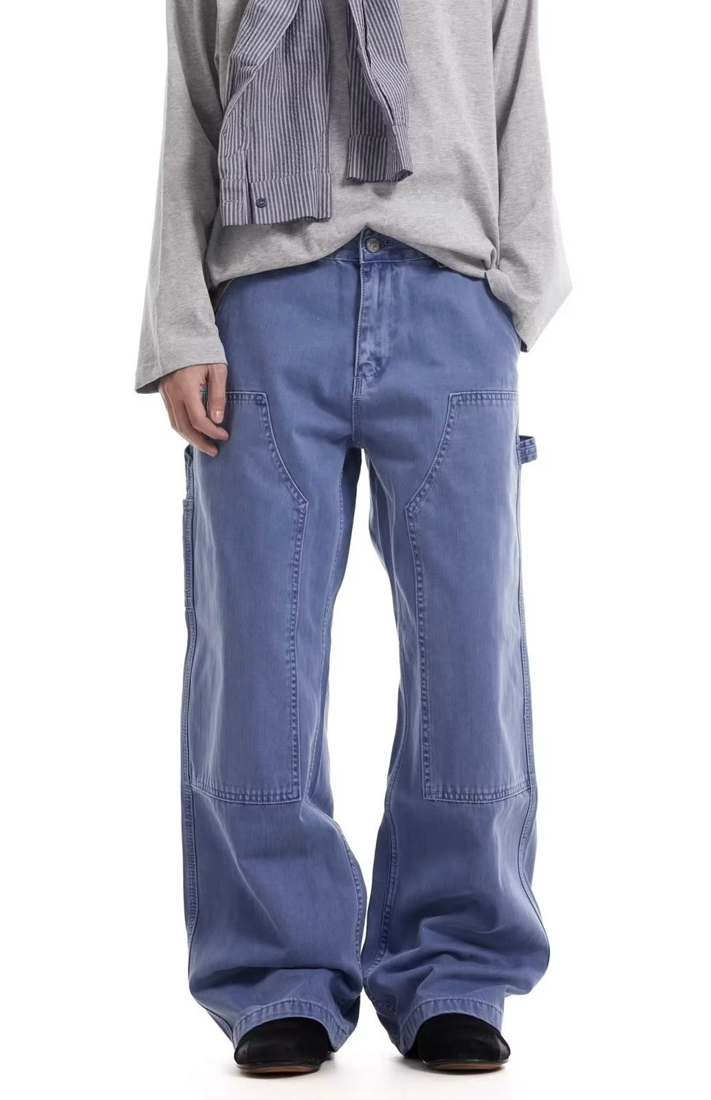 Jean × Vintage Vintage Double Knee Workwear Casual Trouser Size US 33 - 2 Thumbnail