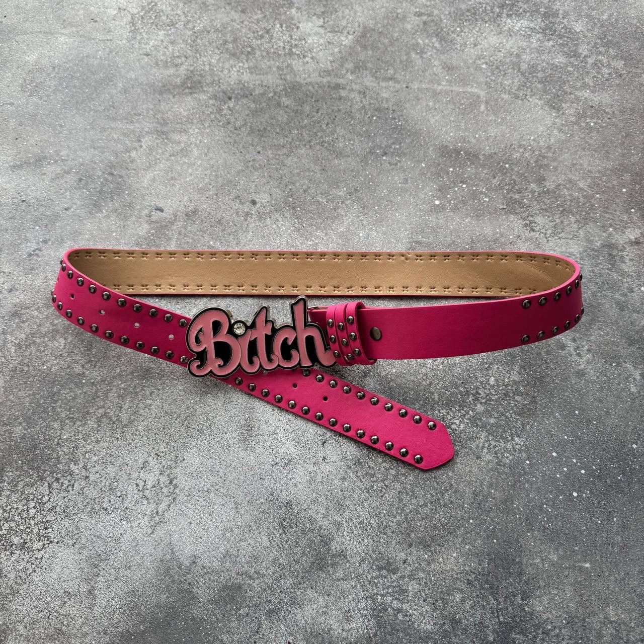 20471120 “BITCH” Amazing Y2K Sexy Studded Belt Size ONE SIZE - 4 Thumbnail
