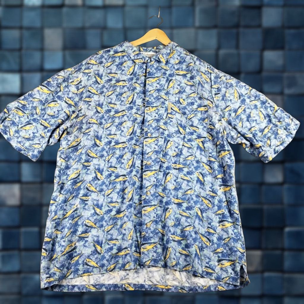 Gloverall Columbia Mens Shirt Extra Large XL Mahi Mahi Fishing All Over Print Size US XL / EU 56 / 4 - 1 Thumbnail