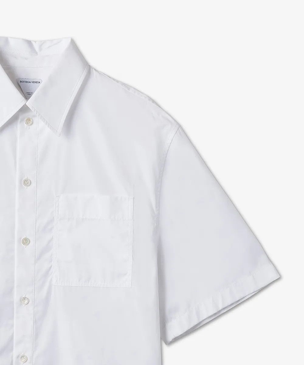 Bottega Veneta o1n1vont0325 Classic Cotton Poplin Shirt in White Size US M / EU 48-50 / 2 - 3 Thumbnail