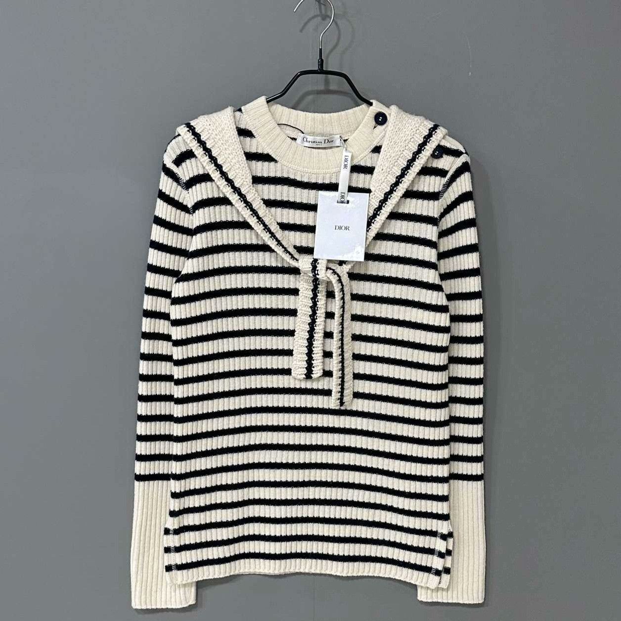 Dior Dior Striped Black Sweater XS Women Size XS / US 0-2 / IT 36-38 - 1 Thumbnail