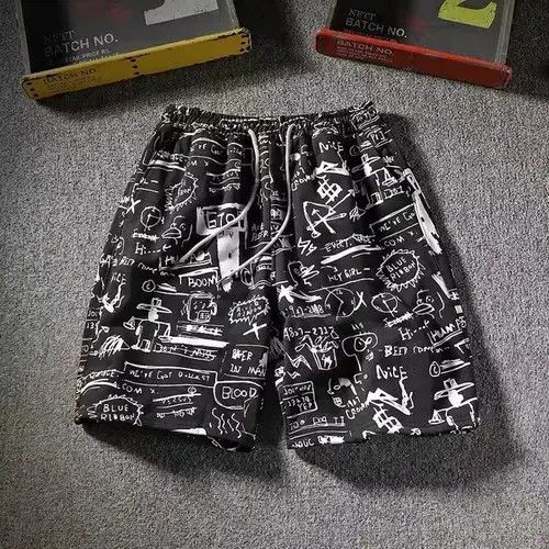 Japanese Brand 20SS Indigo Union Japan Black Blackboard Sweatshorts Size US 32 / EU 48 - 1 Thumbnail