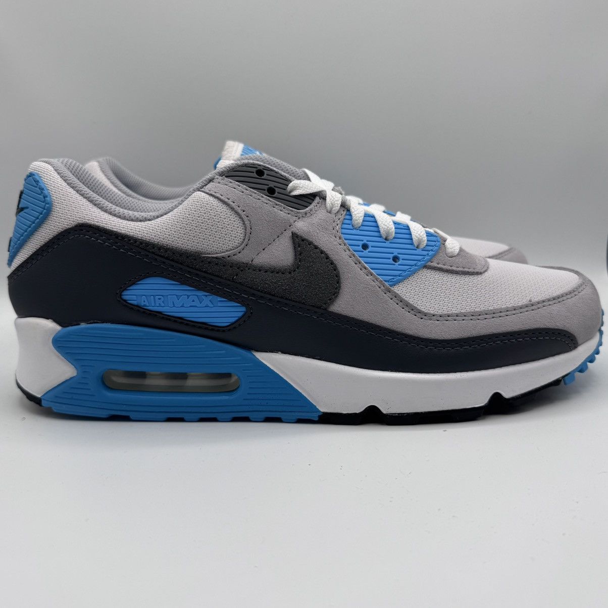 Nike Nike Air Max 90 Men's Size 11.5 Blue White Grey Size US 11.5 / EU 44-45 - 2 Thumbnail