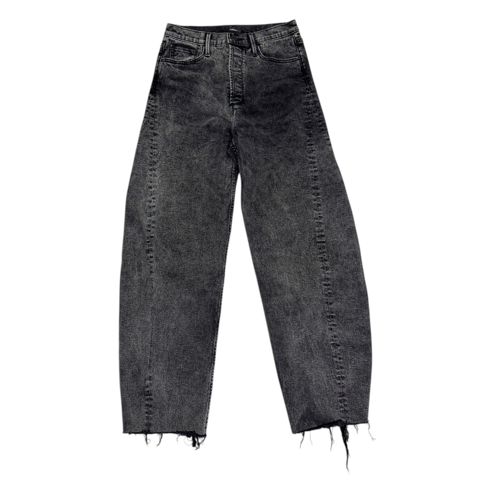 AQUA AQUA Designer BARREL JEANS Denim Grey Pants 25 Size 25" / US 0 / IT 36 - 1 Thumbnail