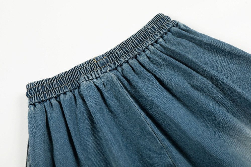 Jean Trendy Vibe loose casual men's pleated wide-leg jeans Size US 32 / EU 48 - 5 Thumbnail