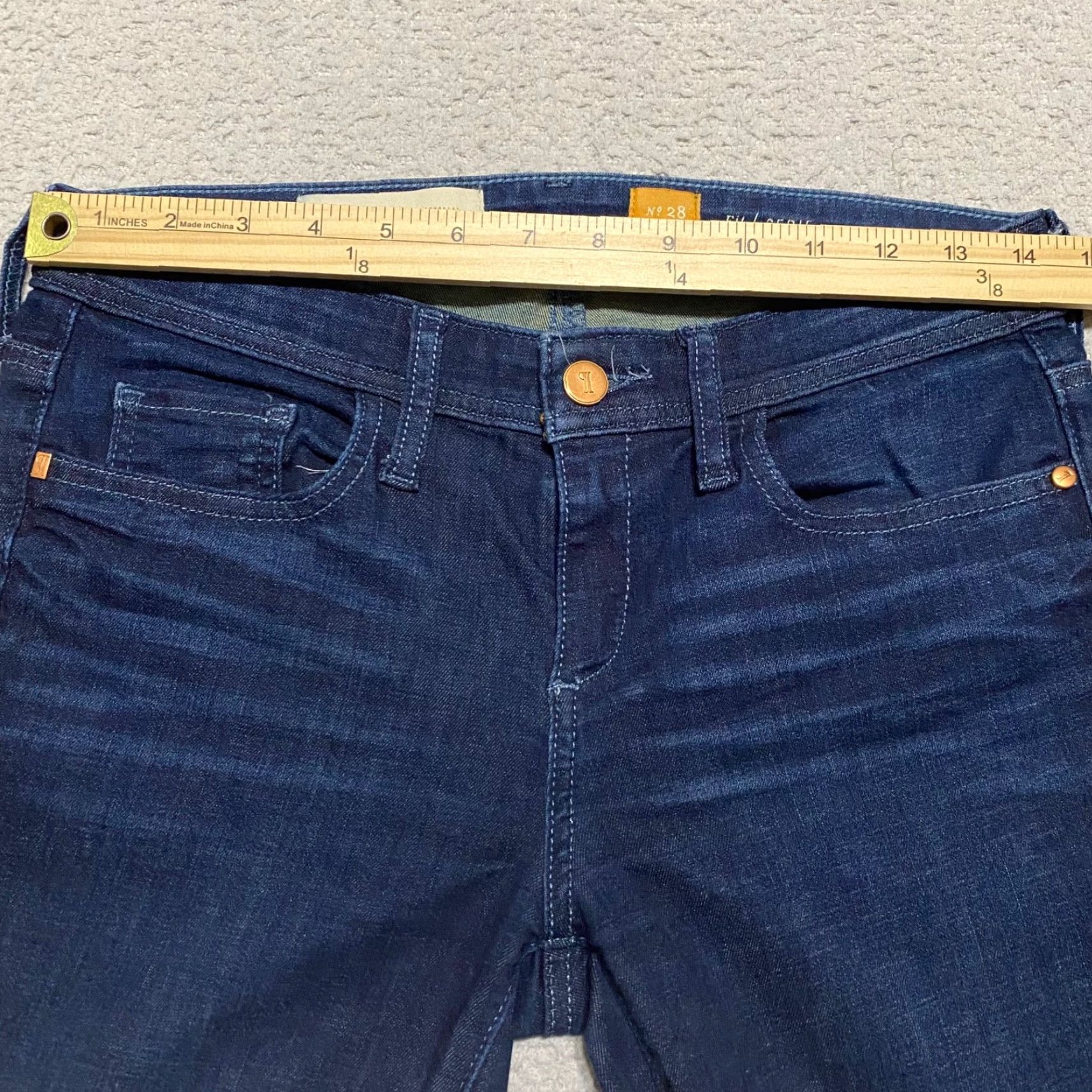 Anthropologie Anthropologie Pilcro Jeans Womens 28 Denim Dark Wash Skinny Low Rise 5-Pocket Stretch Regular Size Blue Button Zip Color Denim Size 28" / US 6 / IT 42 - 5 Thumbnail
