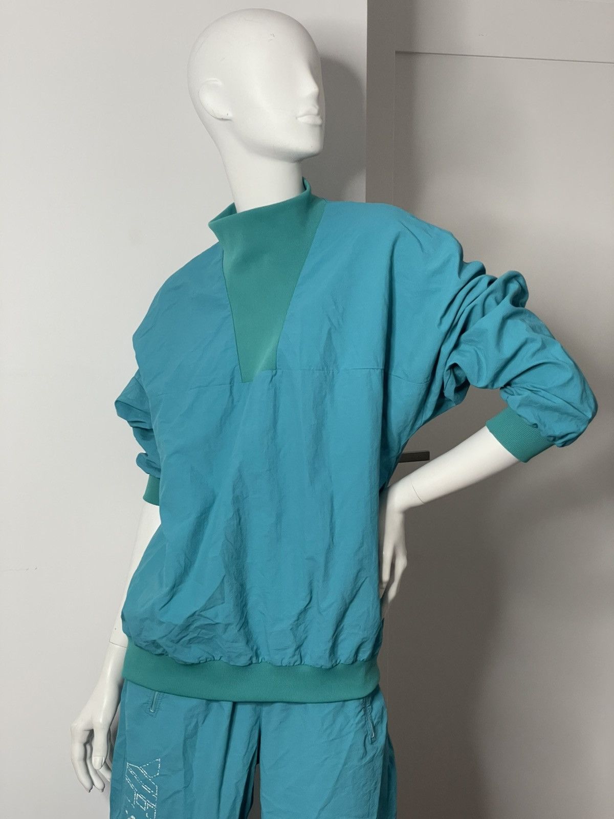 Vintage Vintage plain turquoise tracksuits street wear y2k Size 32" / US 10 / IT 46 - 3 Thumbnail
