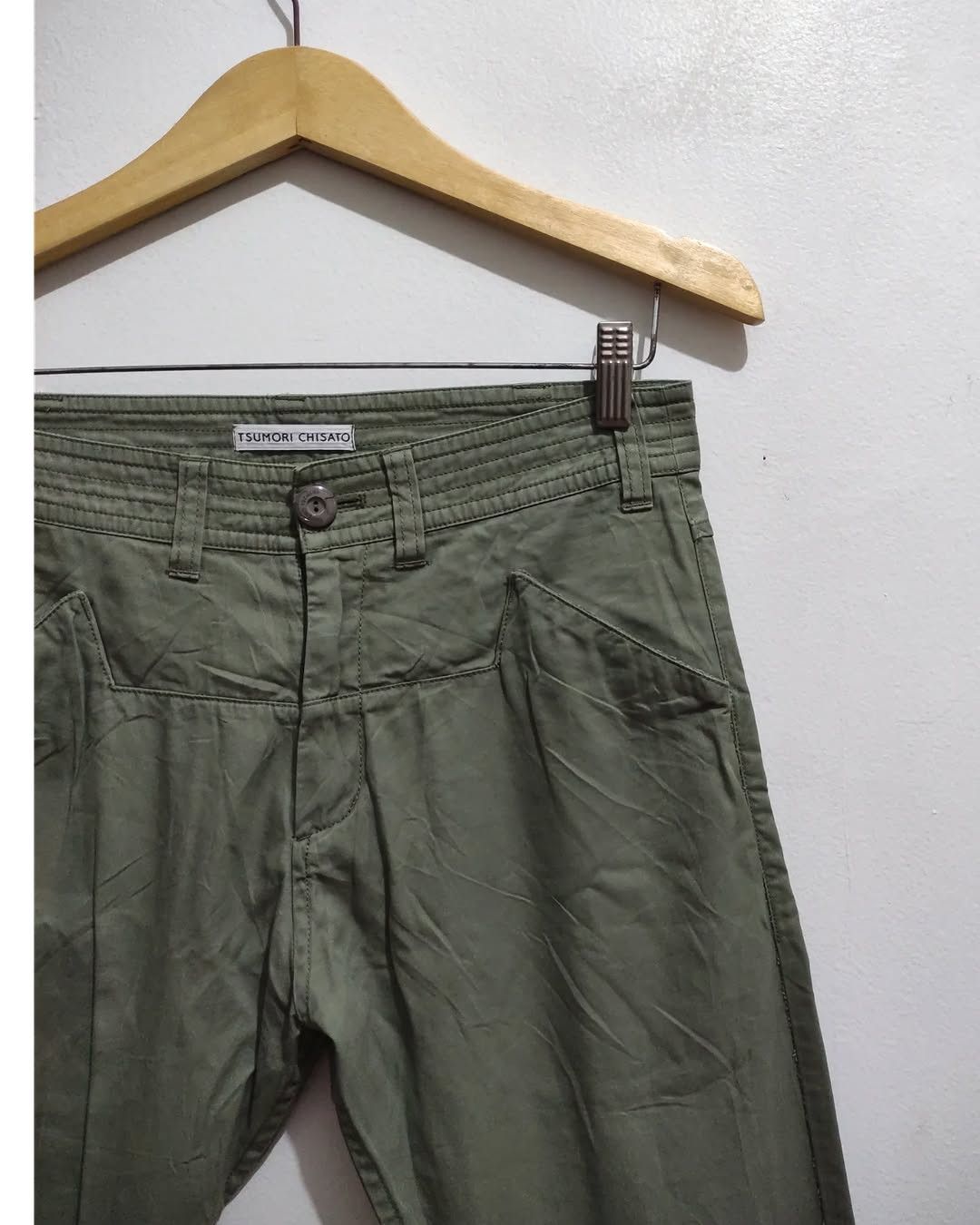 Issey Miyake Tsumori Chisato Green Utility Pants Curved Pockets Pants Size 30" / US 8 / IT 44 - 13 Thumbnail