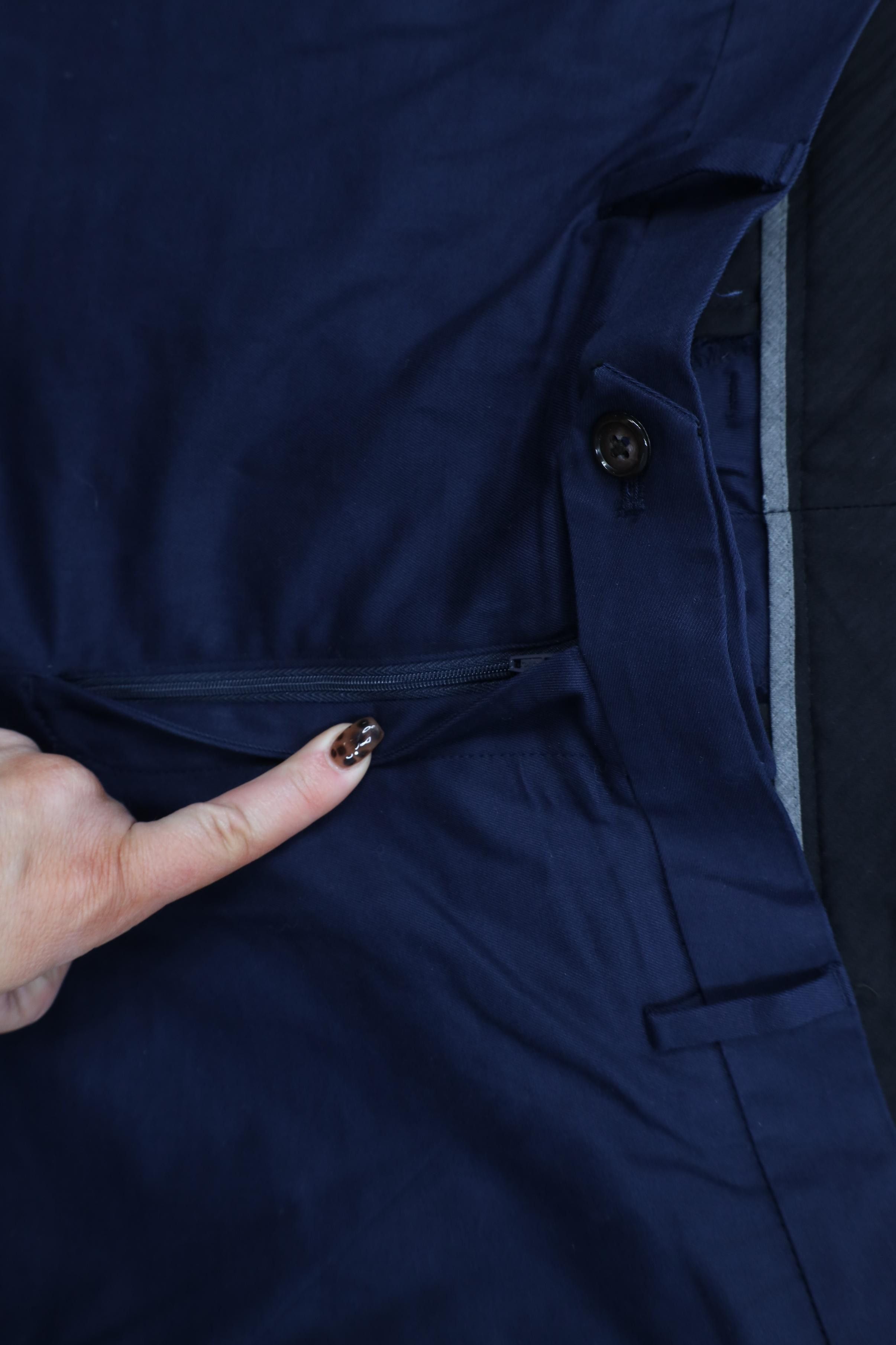 J.Crew J Crew Bowery Stretch Classic Fit Chino Pants Navy Blue Size US 35 - 7 Thumbnail
