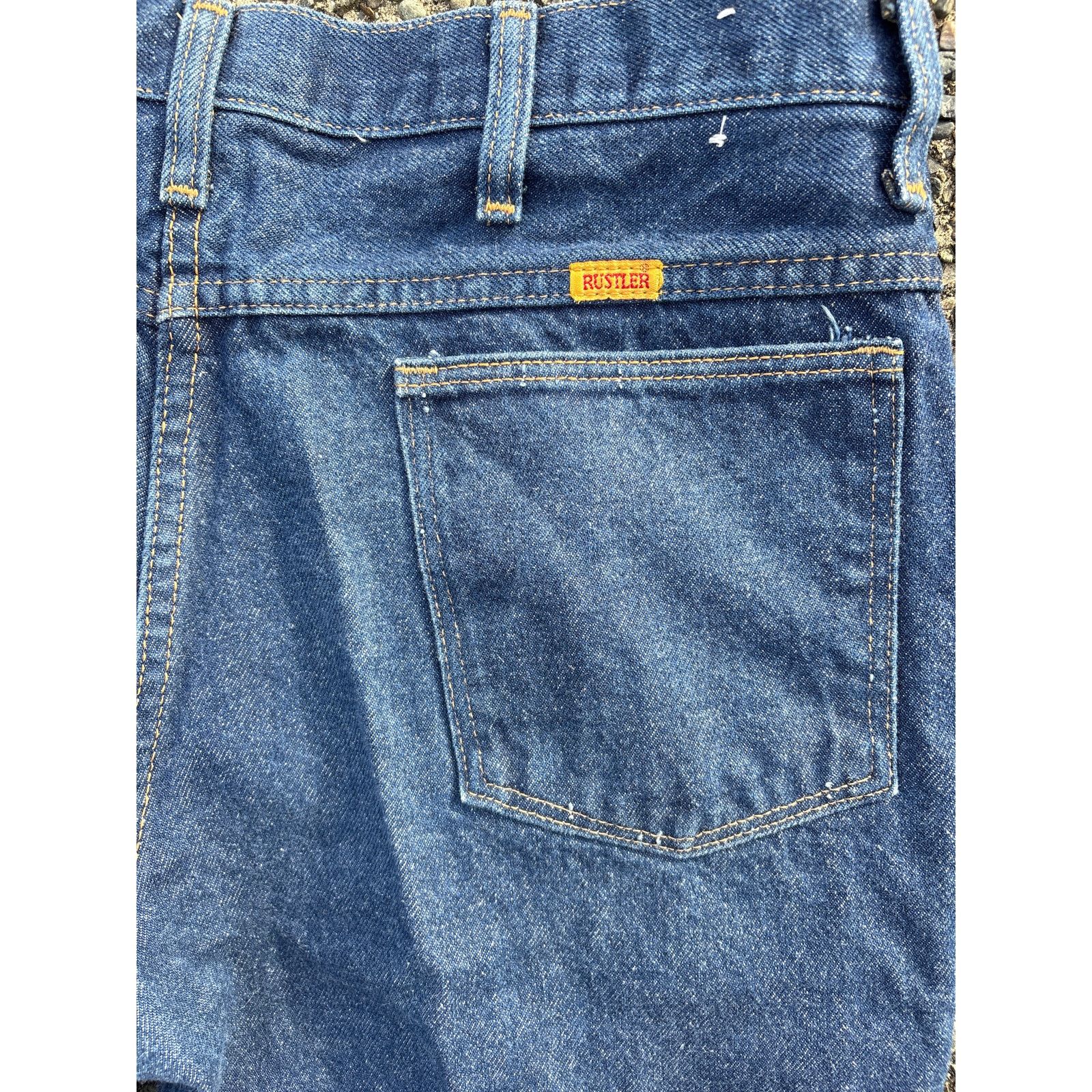 Rustler Vintage 70s Rustler Dark blue wash 36x30(34x29) talon zipper Size US 34 / EU 50 - 5 Thumbnail