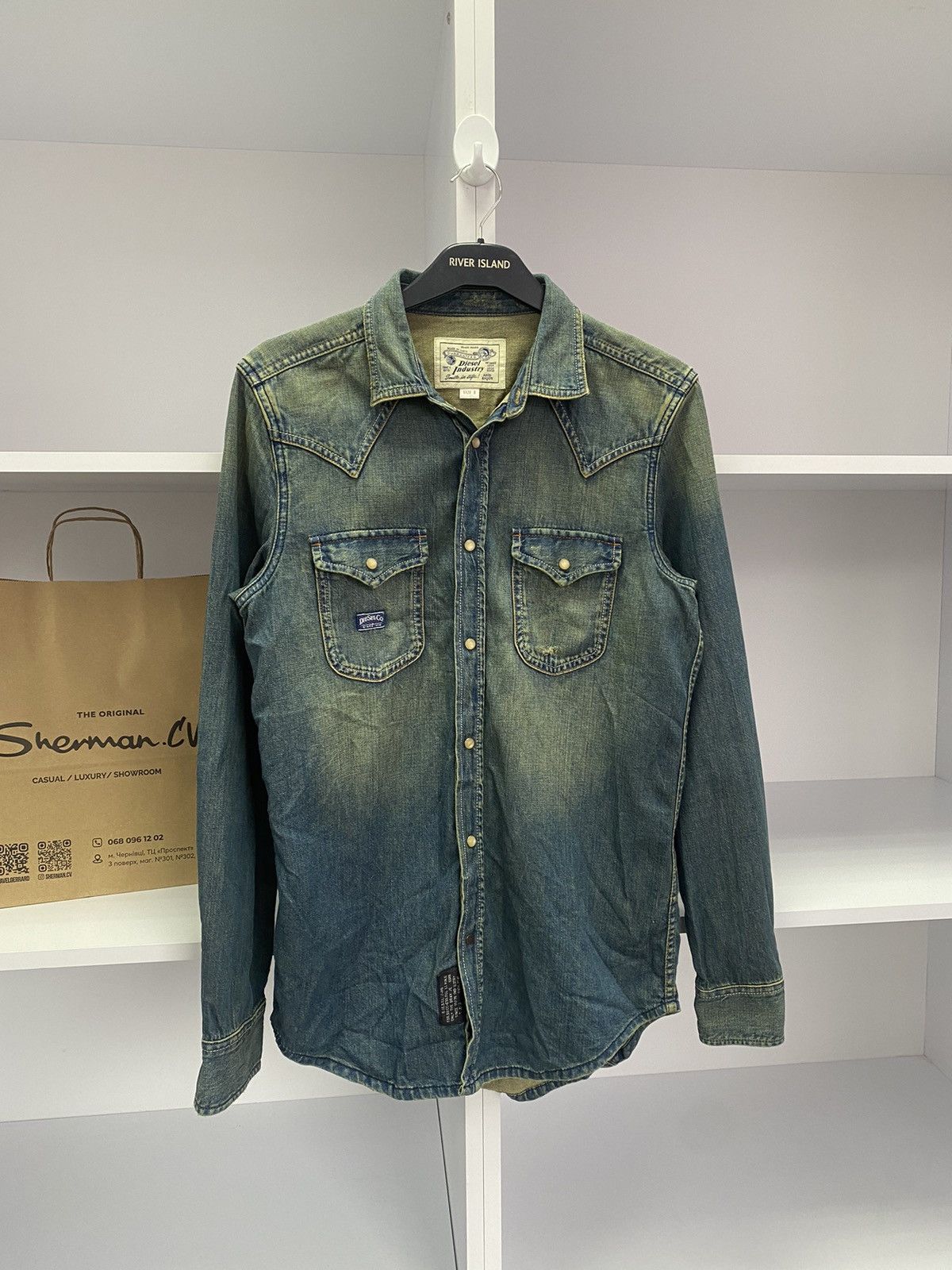 Vintage Diesel Button Up Jeans Shirt