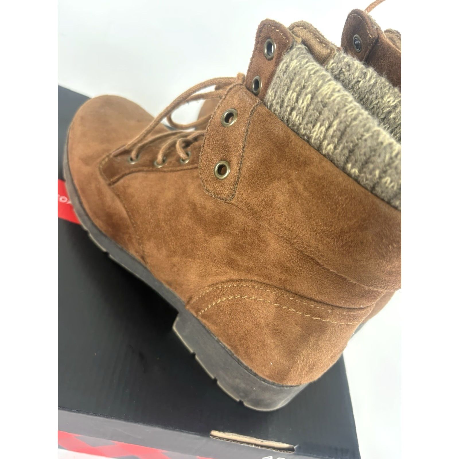 Vintage Arizona Yetta Cognac Memory Foam Lace Up Ankle Booties Womens Size 8M Size US 8 / IT 38 - 4 Thumbnail