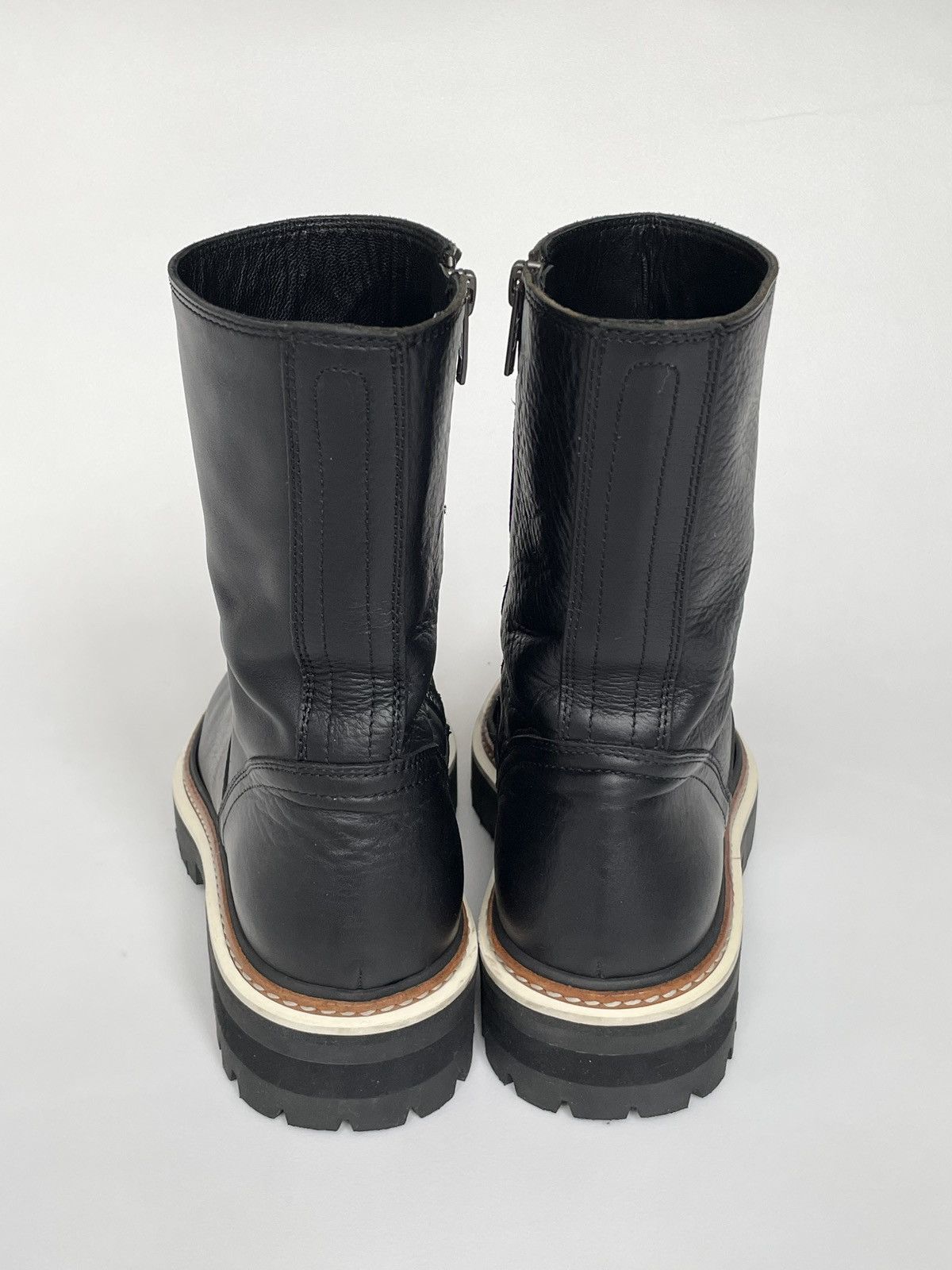 Ann Demeulemeester Black Leather ‘Tucson’ Combat Boots Size US 10 / IT 40 - 9 Thumbnail