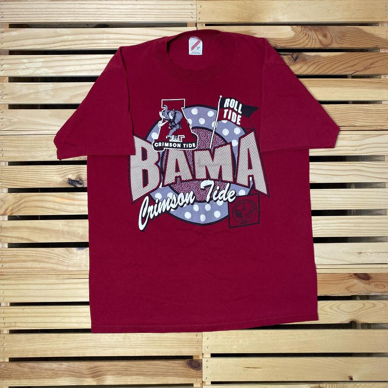 Jerzees Vintage University of AL Burgundy College Tee Size Large Size US L / EU 52-54 / 3 - 1 Thumbnail